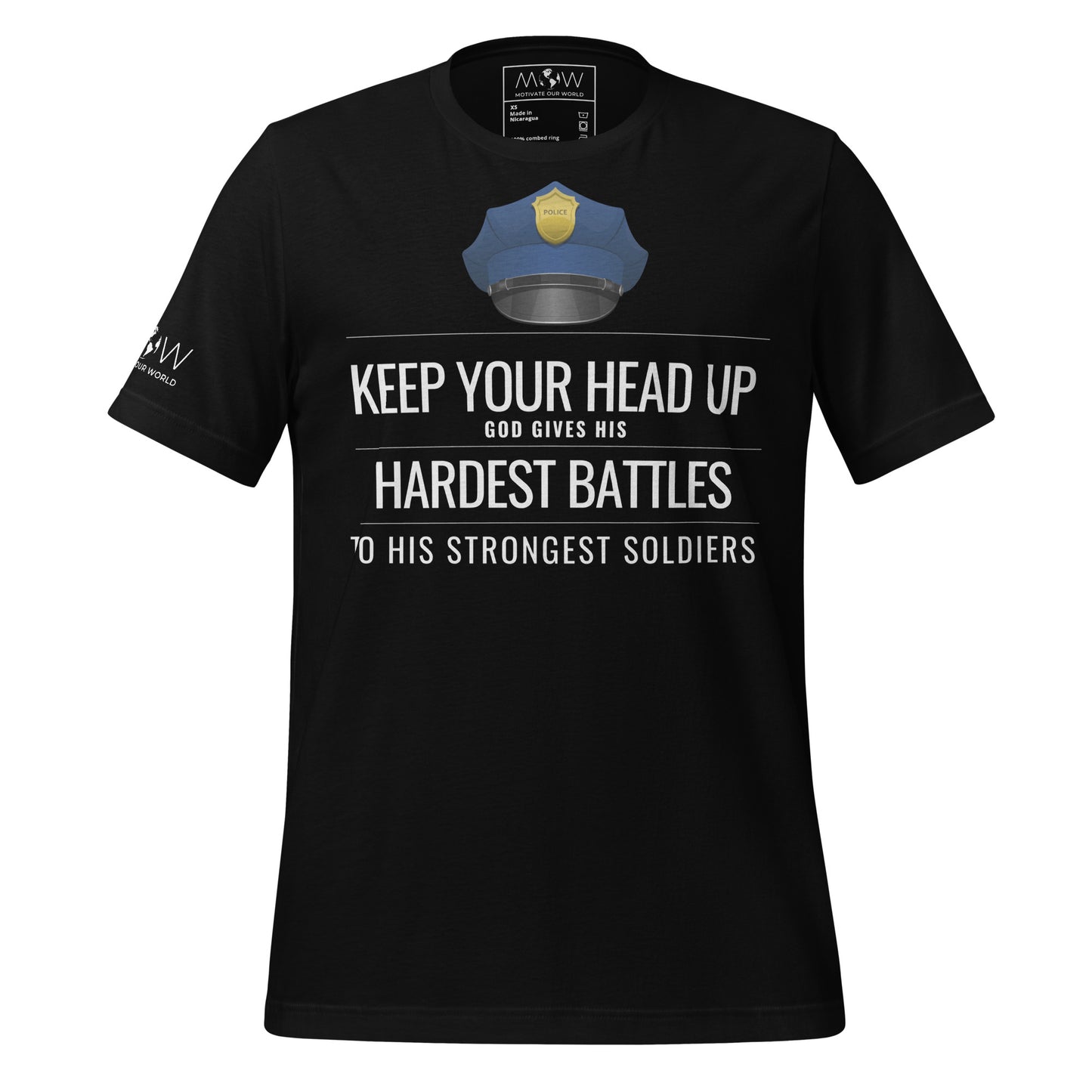 Hardest Battles Strongest Soldiers Black Motivational Men's T-Shirt