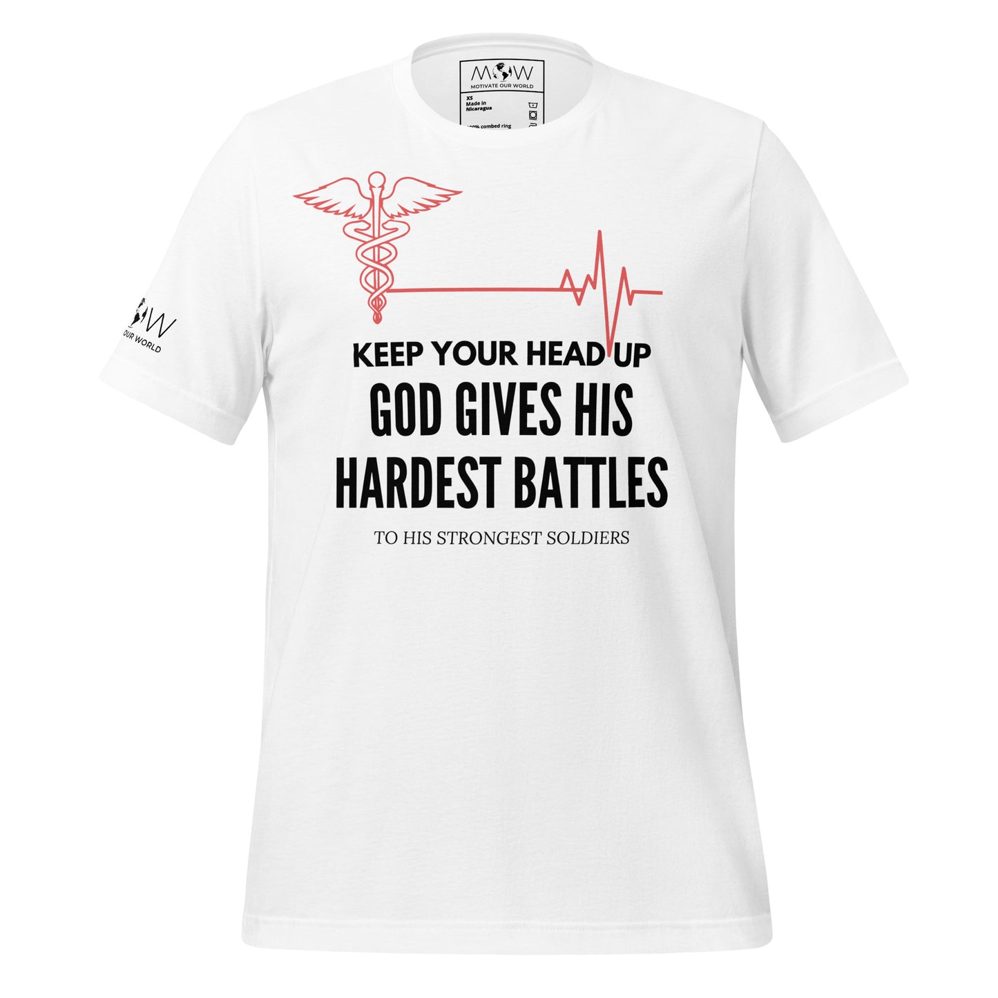 Hardest Battles Strongest Soldiers – Medical Edition White Motivational Men's T-Shirt