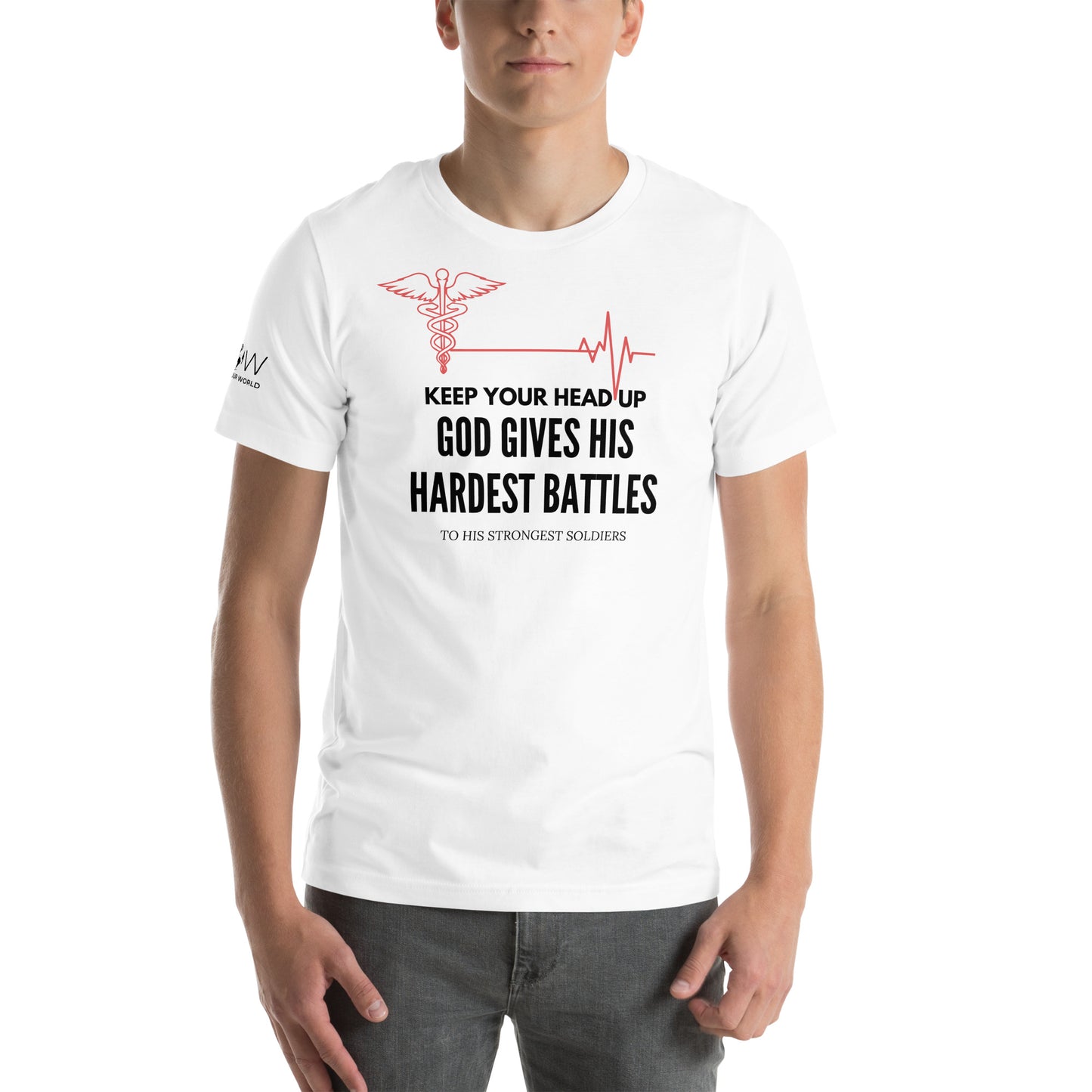 Hardest Battles Strongest Soldiers – Medical Edition White Motivational Men's T-Shirt