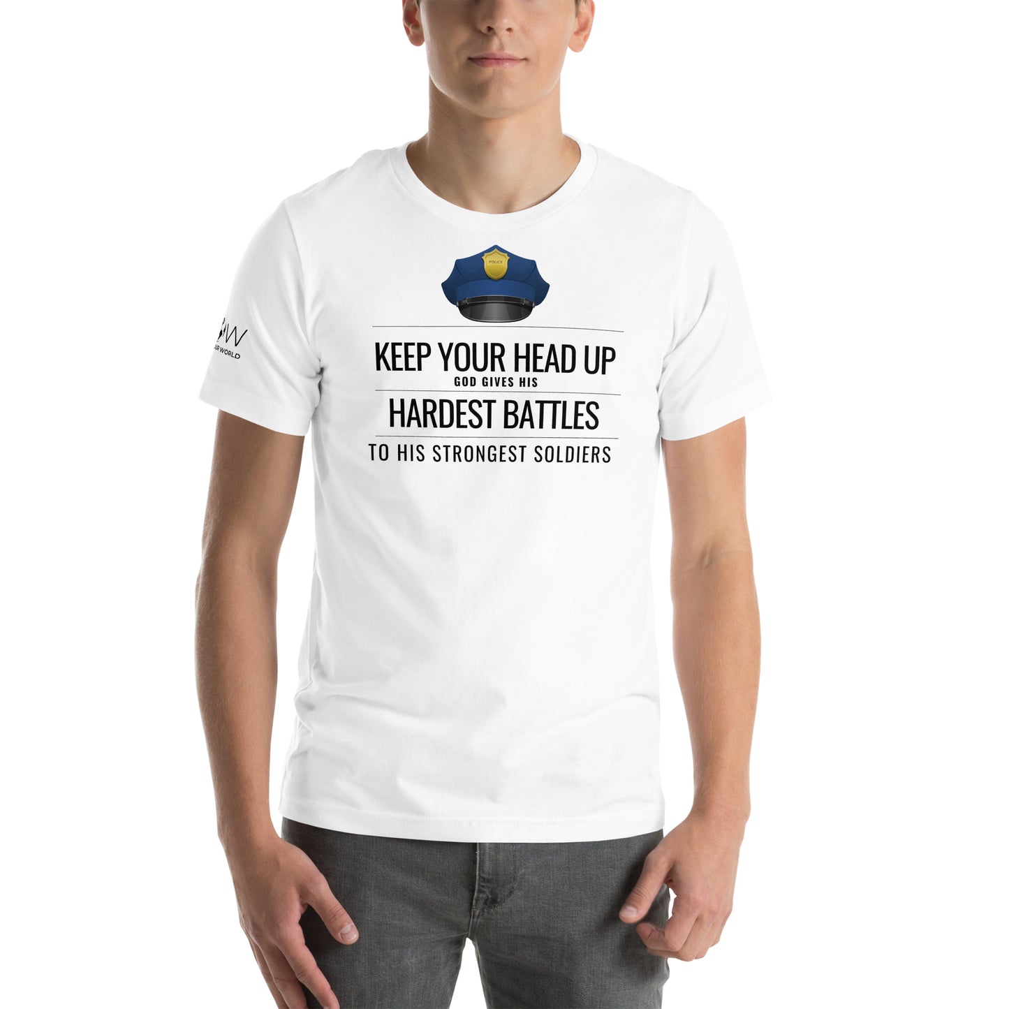 Hardest Battles Strongest Soldiers White Motivational Men's T-Shirt