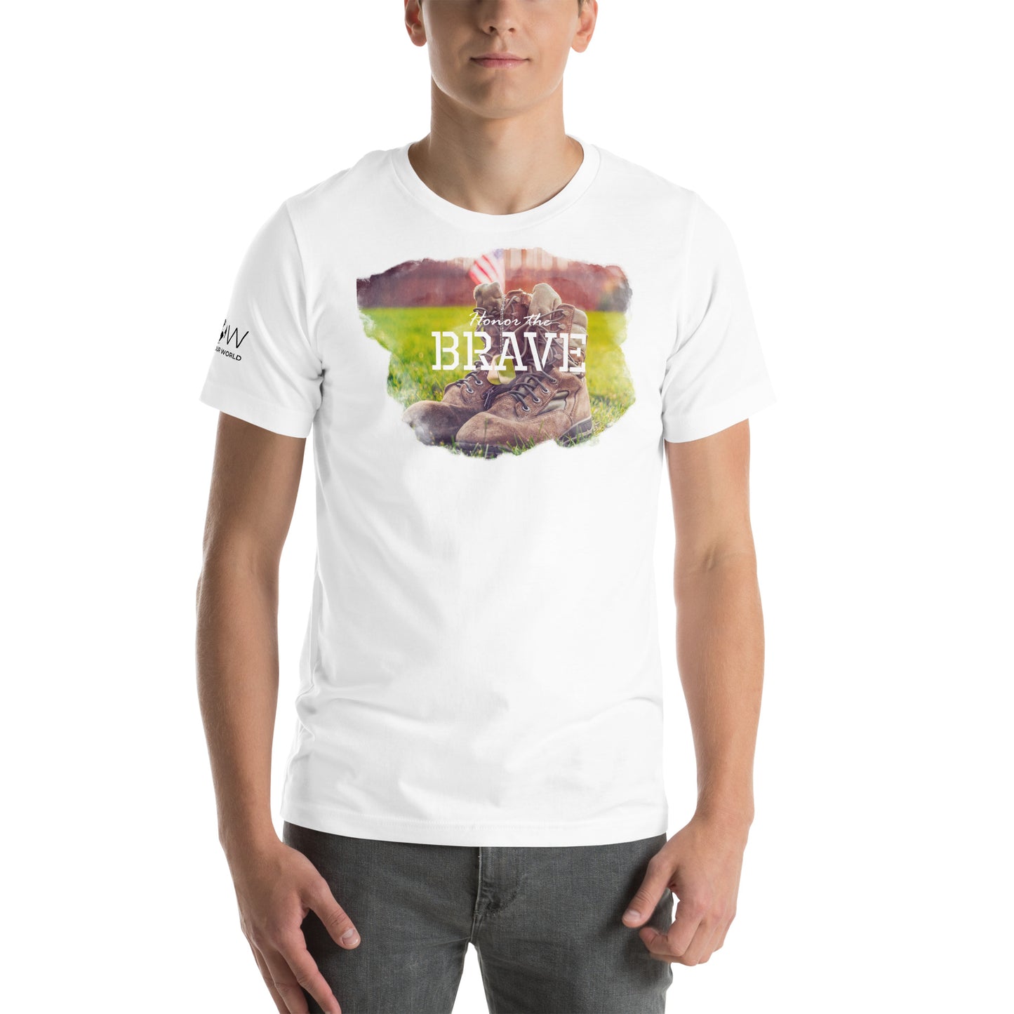 Honor the Brave IV Men's Motivational White T-Shirt
