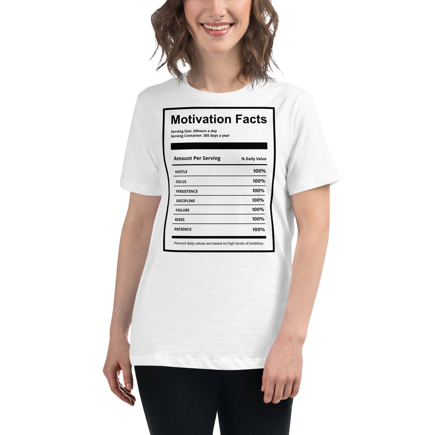 Hustle. Grind. Execute. White Motivational Women’s T-Shirt Lifestyle