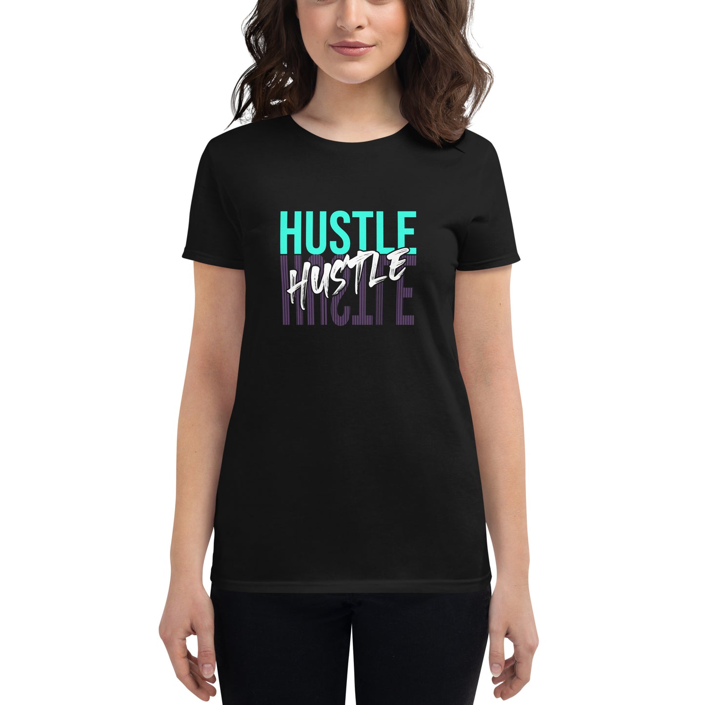 Hustle Vibe Women’s Motivational Black T-Shirt