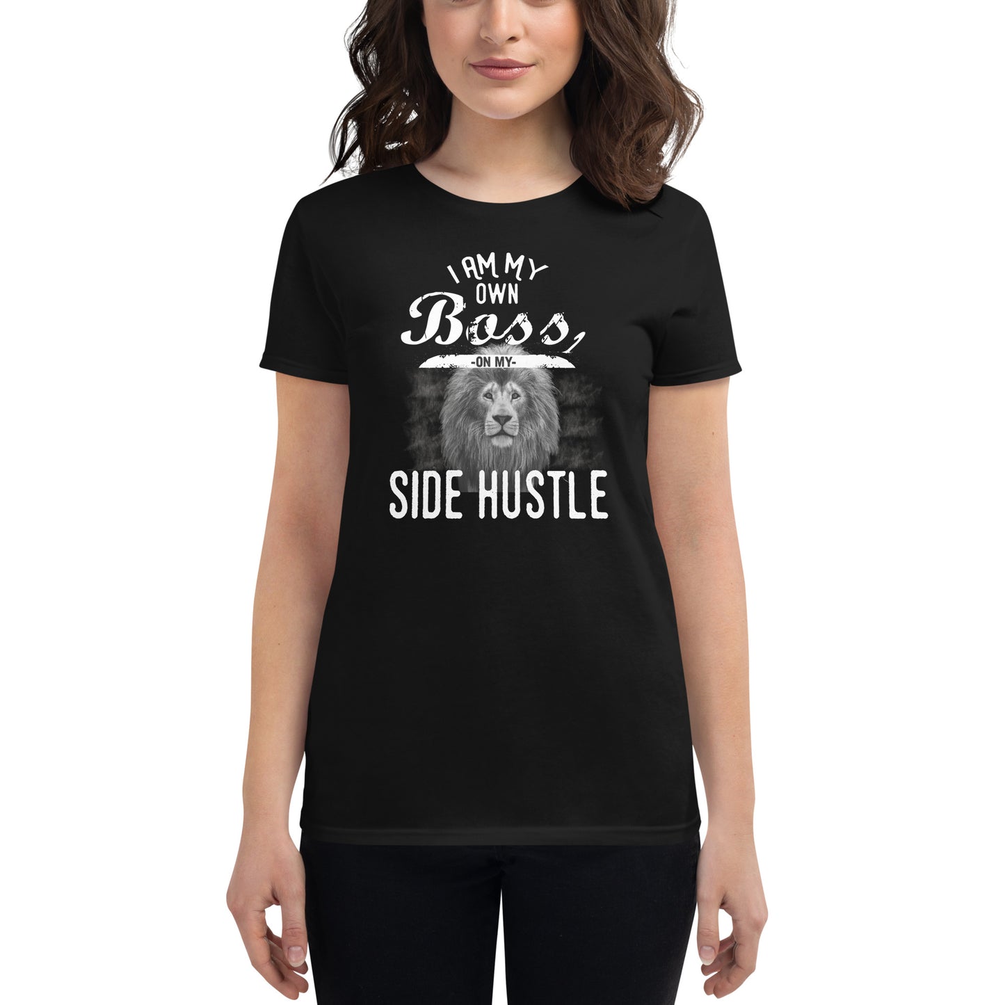 I Am My Own Boss Women’s Motivational Black T-Shirt