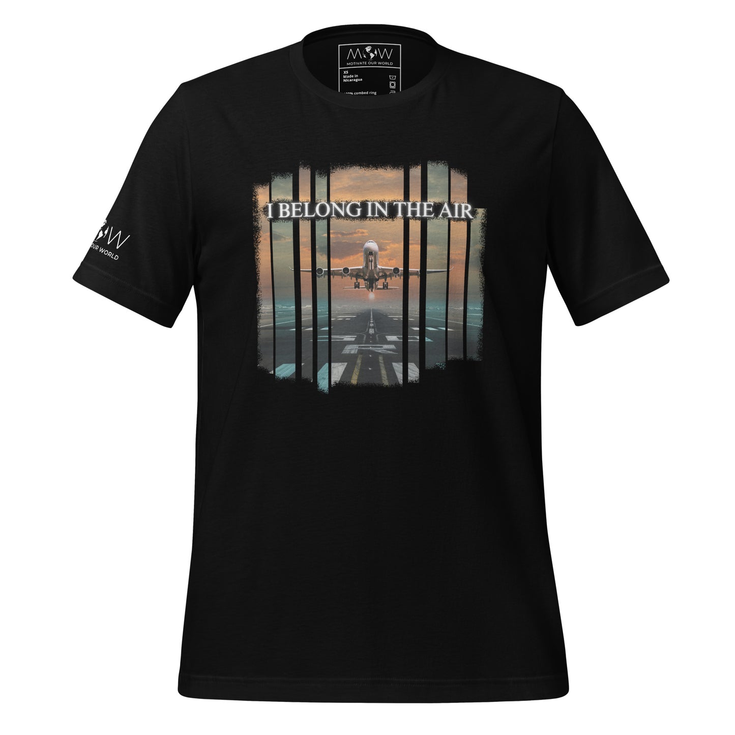 I Belong in the Air Men's Motivational Black T-Shirt