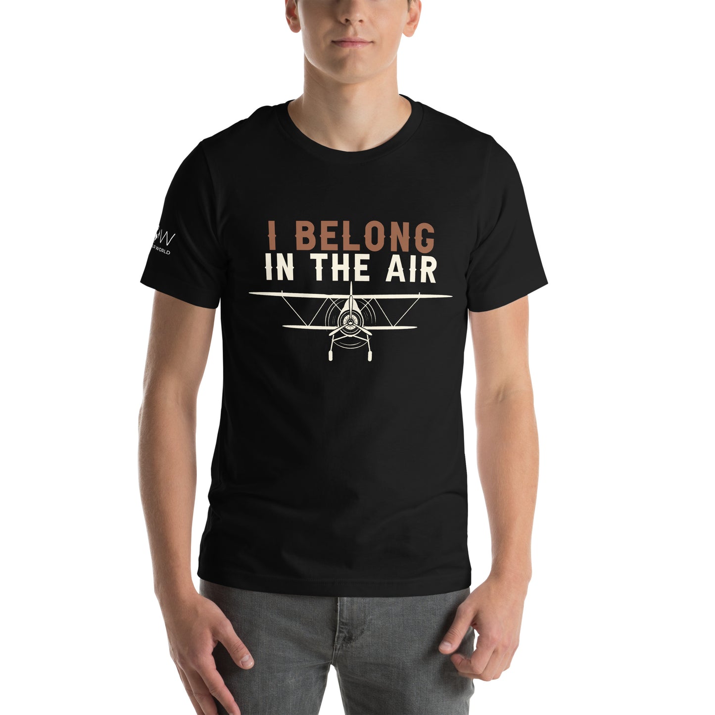 I Belong in the Air Men's Motivational Black T-Shirt