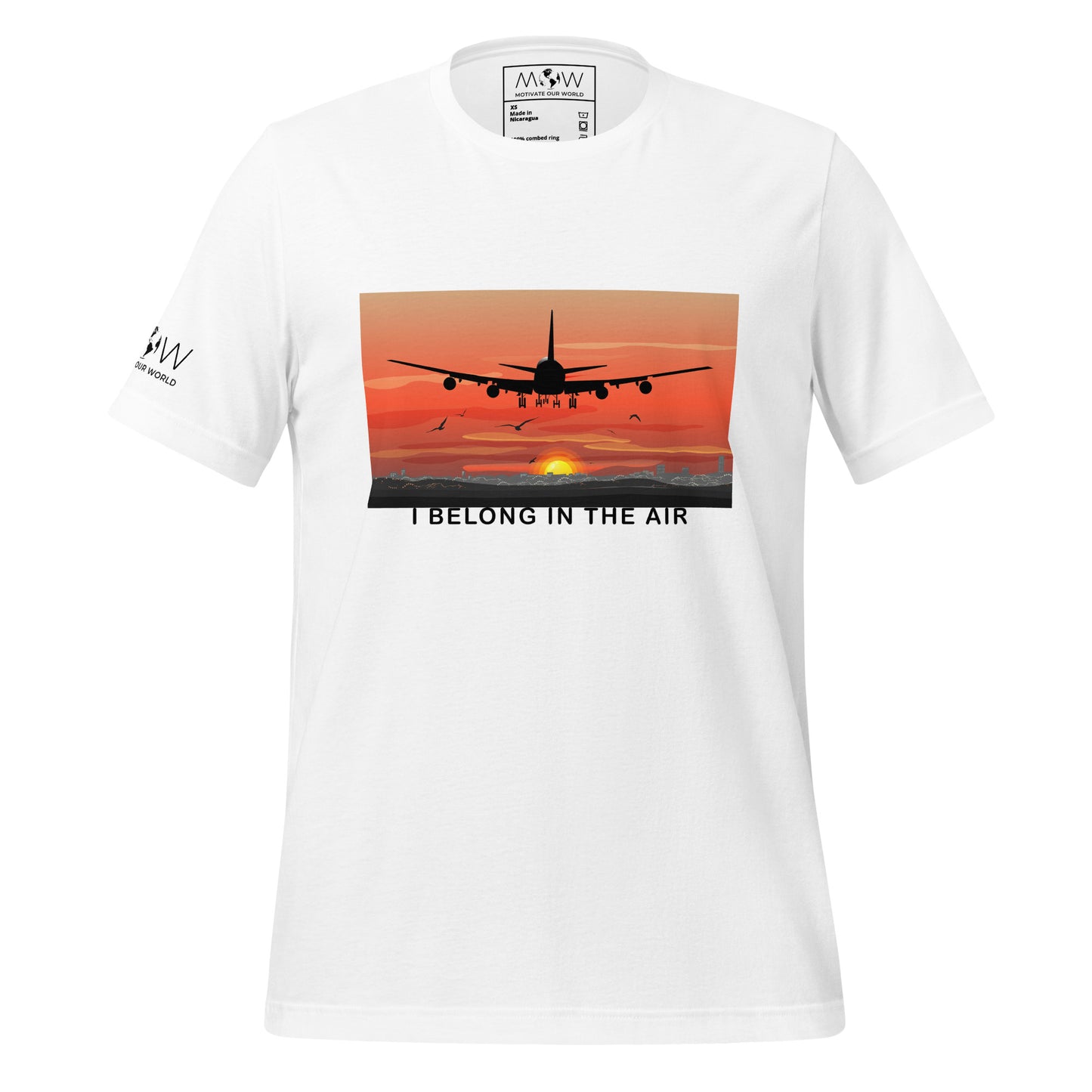 I Belong in the Air Men's Motivational White T-Shirt