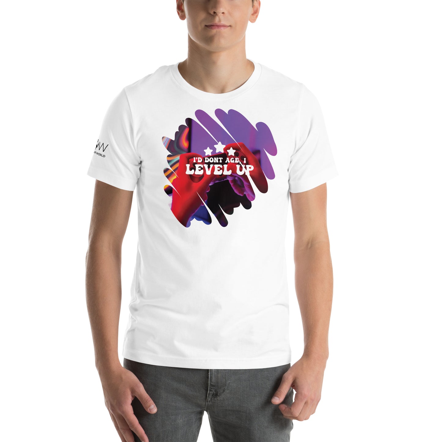 I Don't Age, I Level Up Age Is Just EXP White Motivational Men's T-Shirt