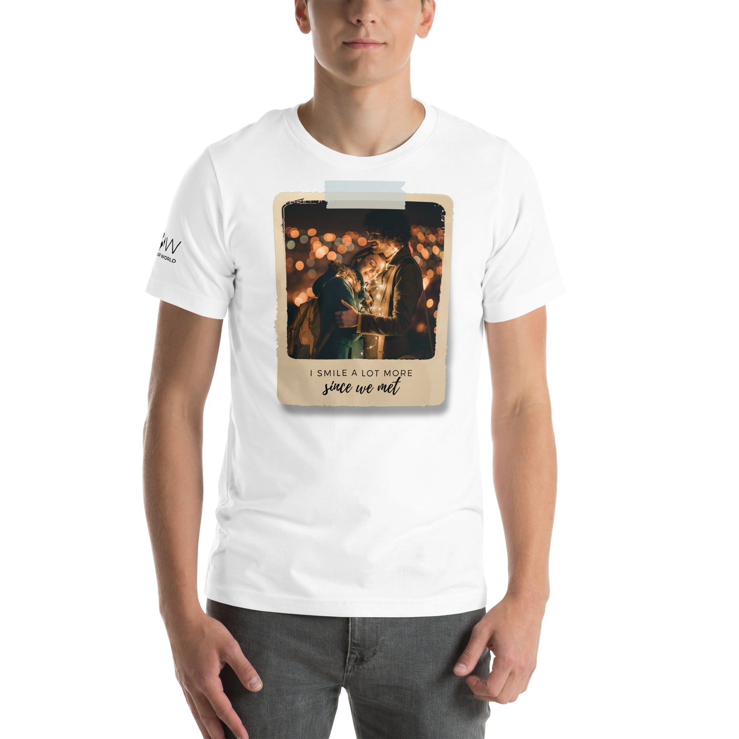 I Smile A Lot More Since We Met – Polaroid Edition White Motivational Men's T-Shirt