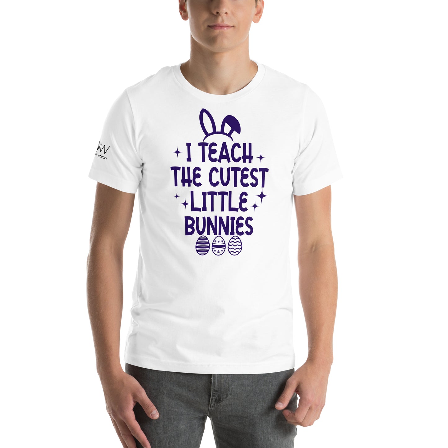 I Teach the Cutest Little Bunnies Men's Motivational White T-Shirt