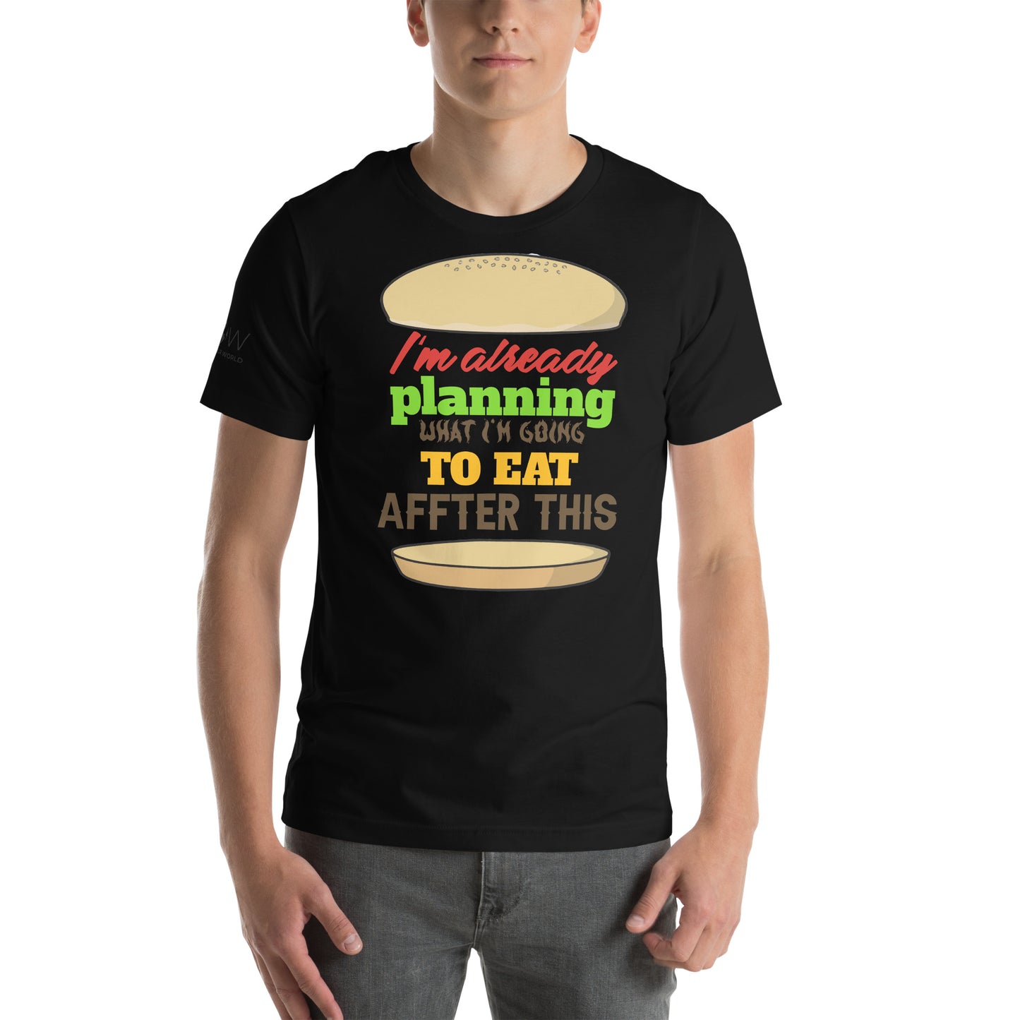 I'm Already Planning What I'm Going to Eat After This Men's Motivational Black T-Shirt