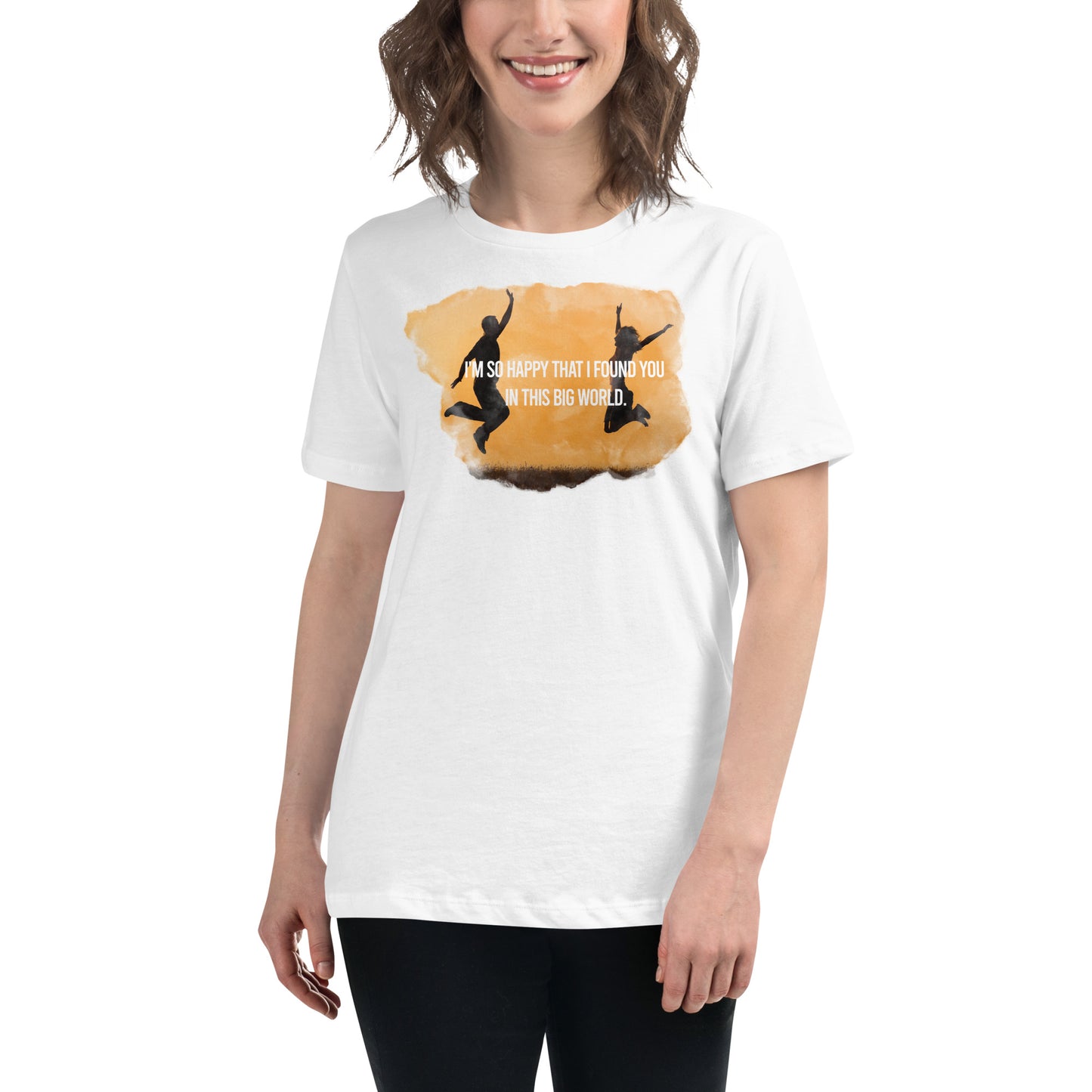 I’m So Happy That White Motivational Women’s T-Shirt Lifestyle
