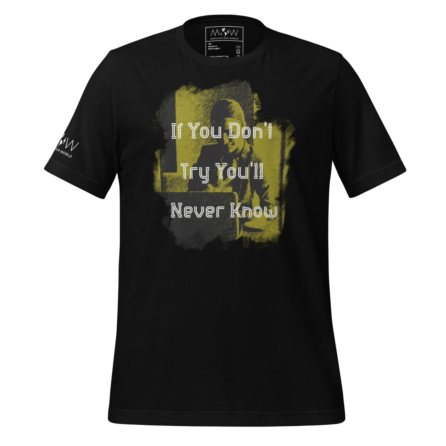 If You Don’t Try Men's Motivational Black T-Shirt