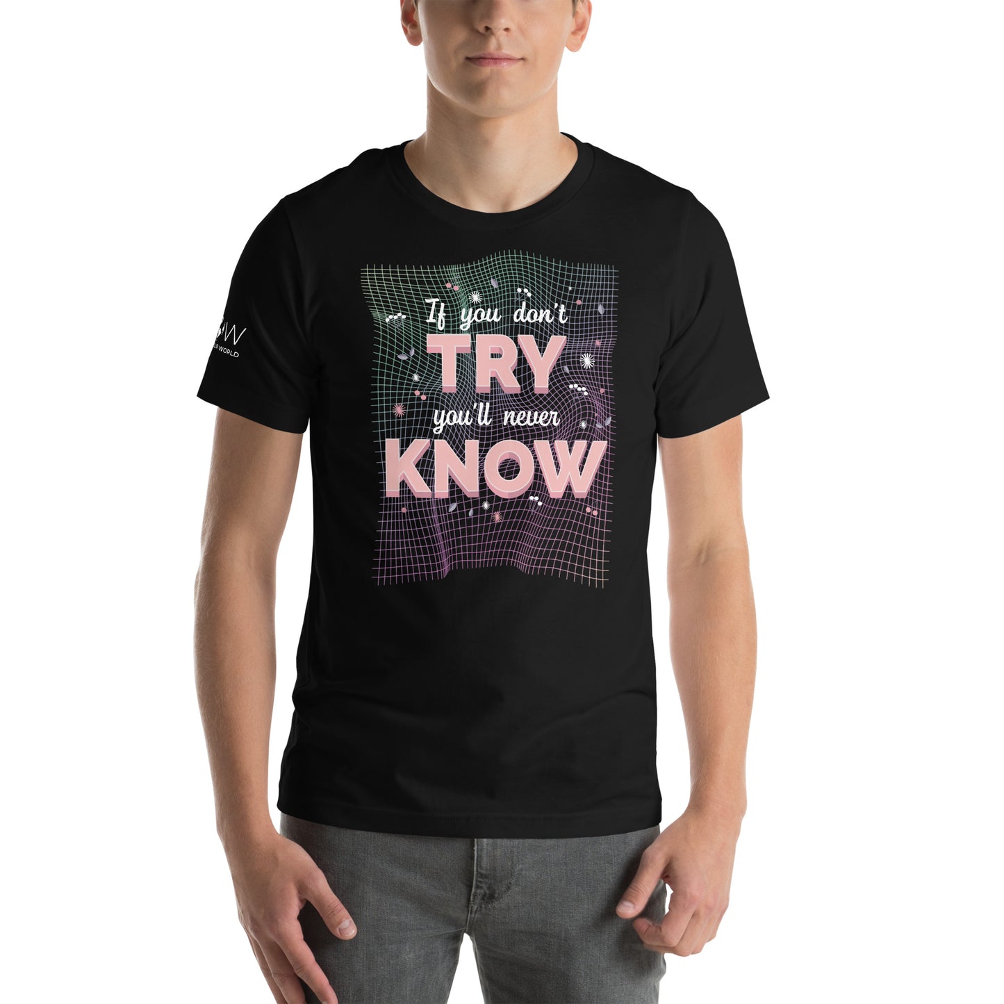 If You Don't Try Men's Motivational Black T-Shirt