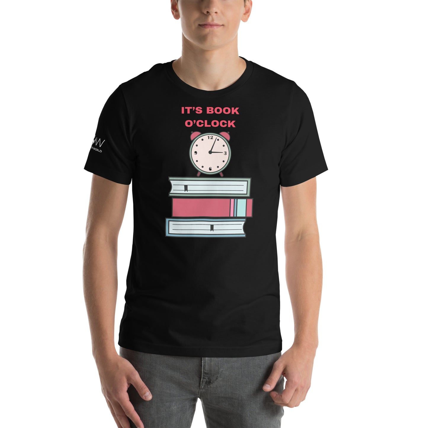 It's Book O'Clock – Alarm Clock Edition Black Motivational Men's T-Shirt