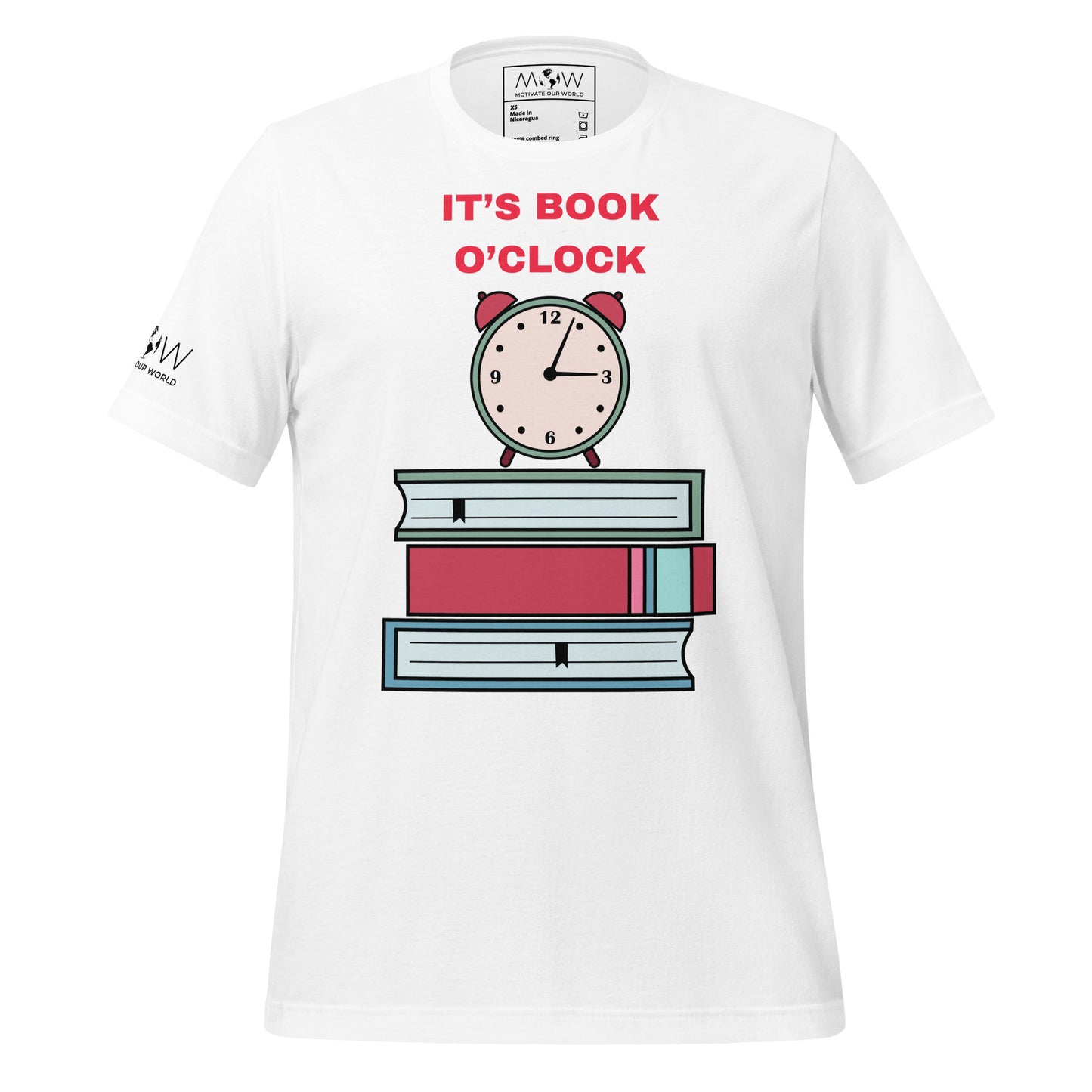 It's Book O'Clock – Alarm Clock Edition White Motivational Men's T-Shirt