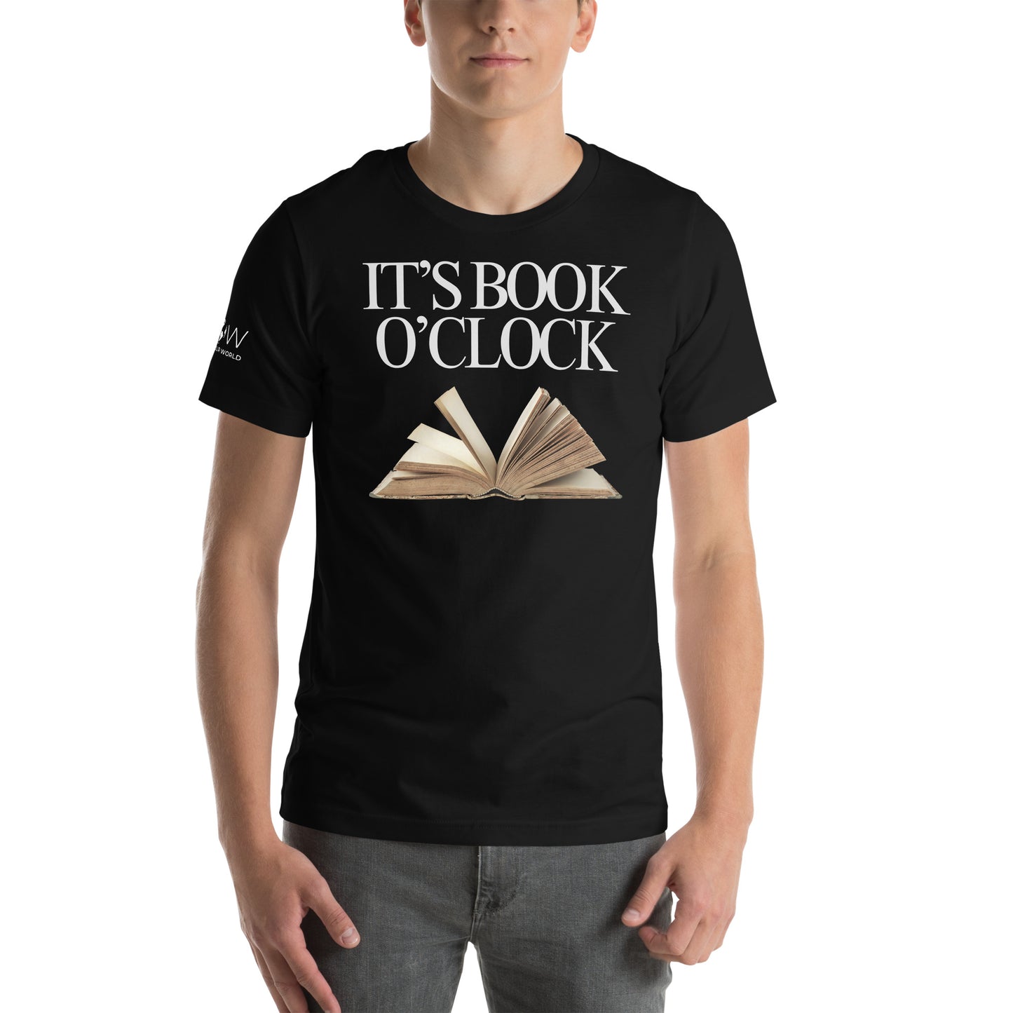 It's Book O'Clock – Open Pages Edition Black Motivational Men's T-Shirt