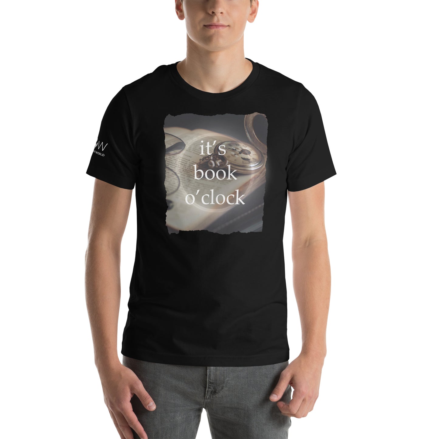 It's Book O'Clock – Vintage Timepiece Edition Black Motivational Men's T-Shirt