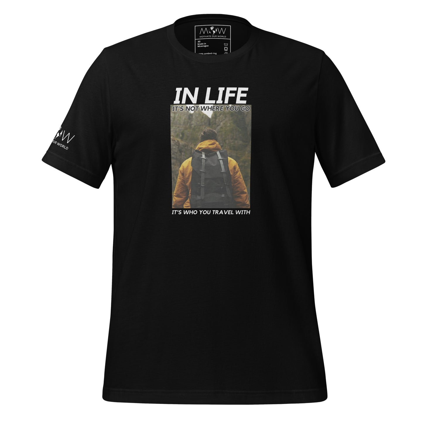 It’s Not Where You Go Men's Motivational Black T-Shirt