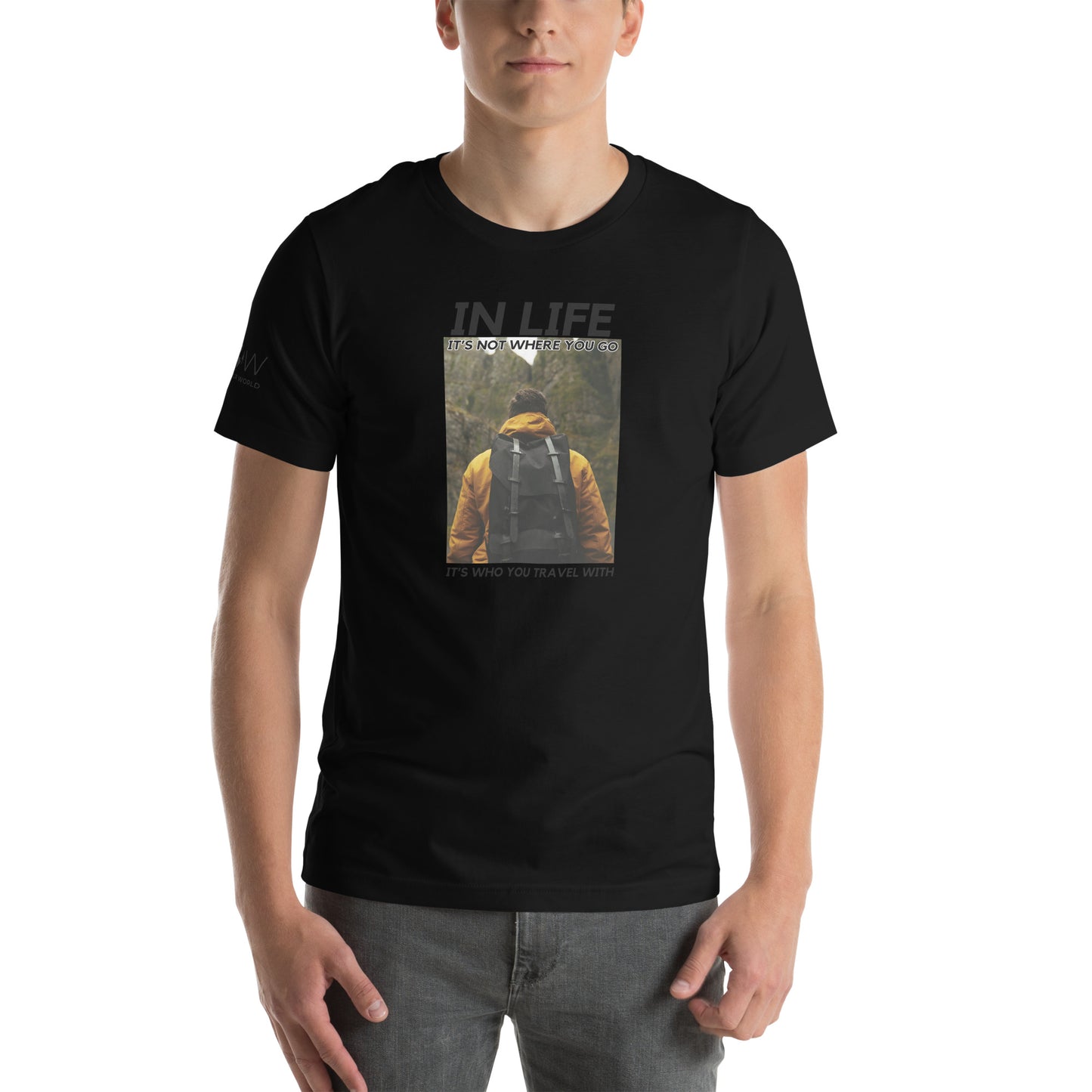 It’s Not Where You Go Men's Motivational Black T-Shirt