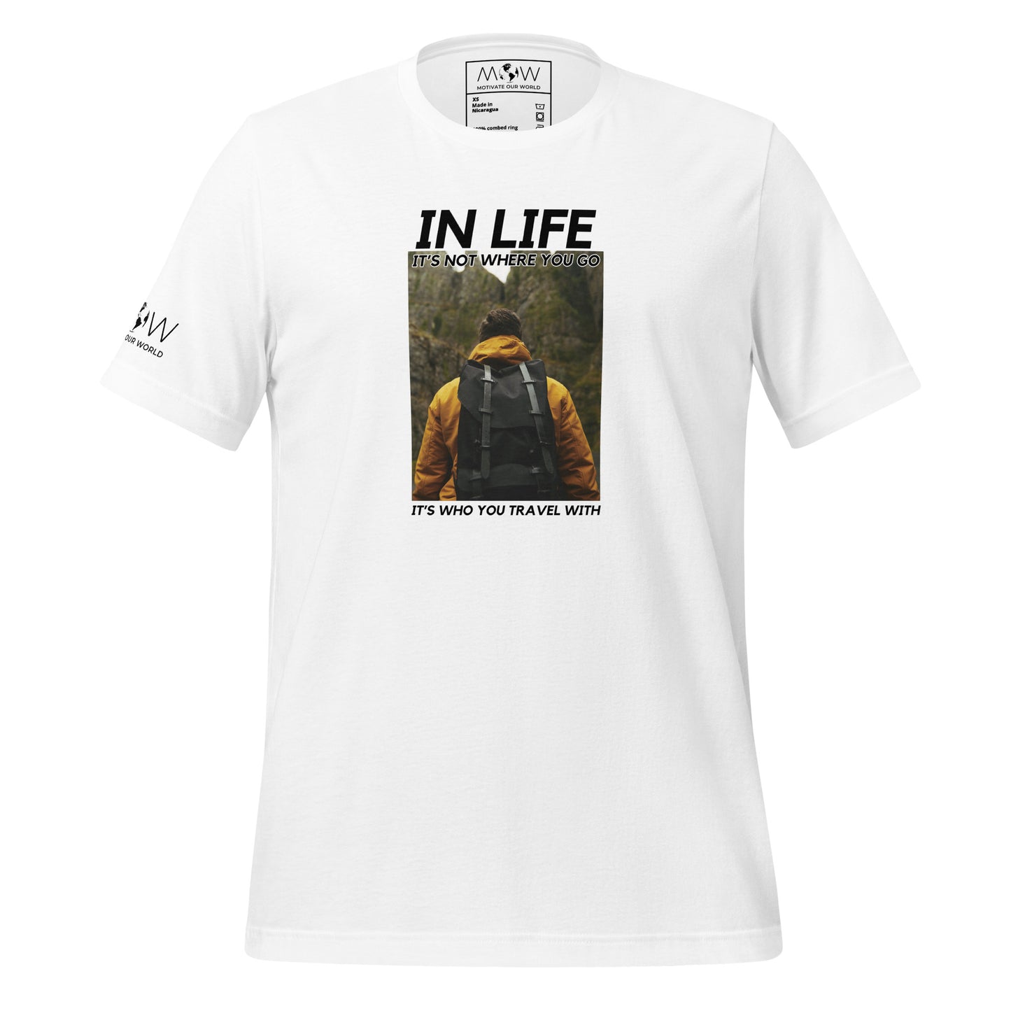 It’s Not Where You Go Men's Motivational White T-Shirt