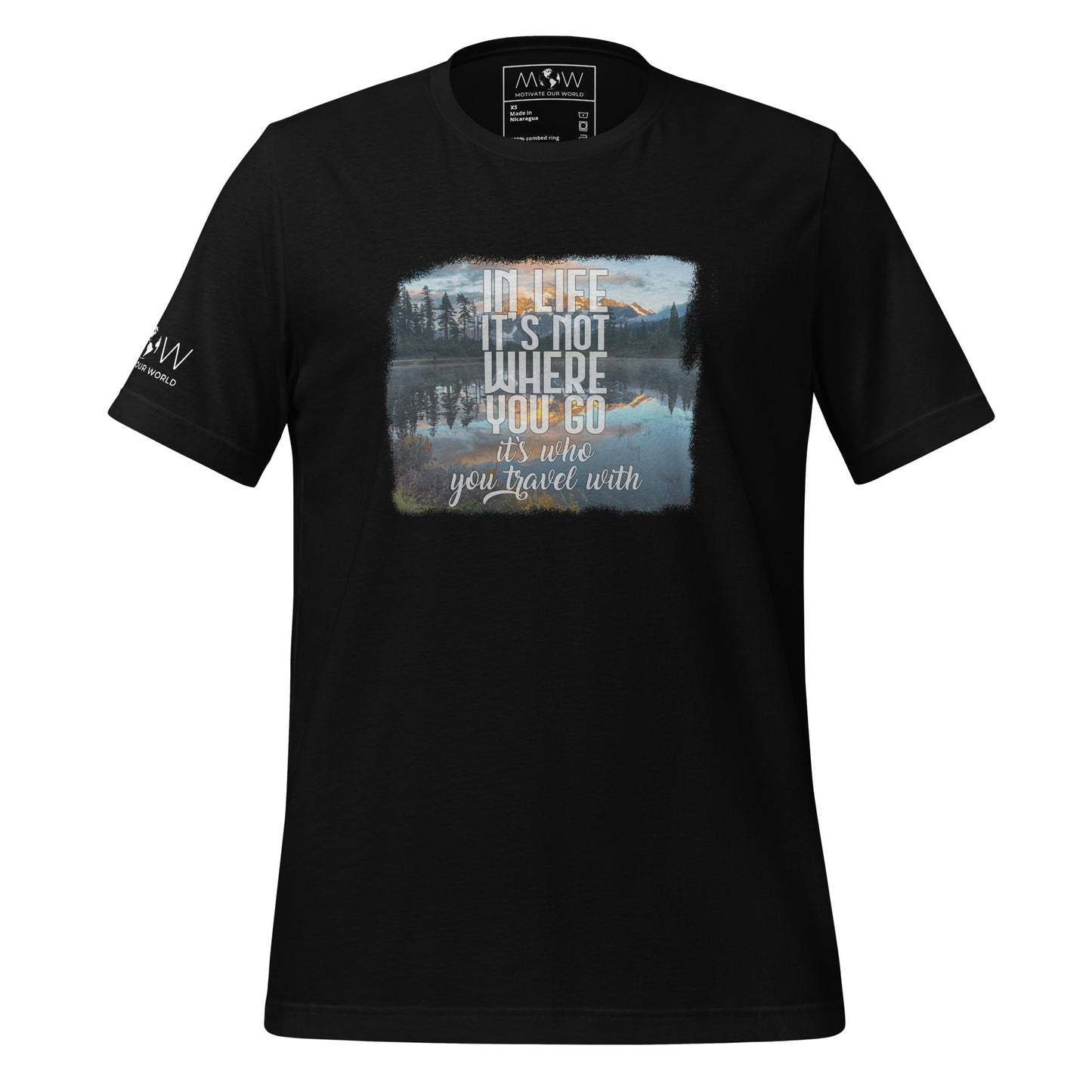 It’s Who You Travel With Men's Motivational Black T-Shirt