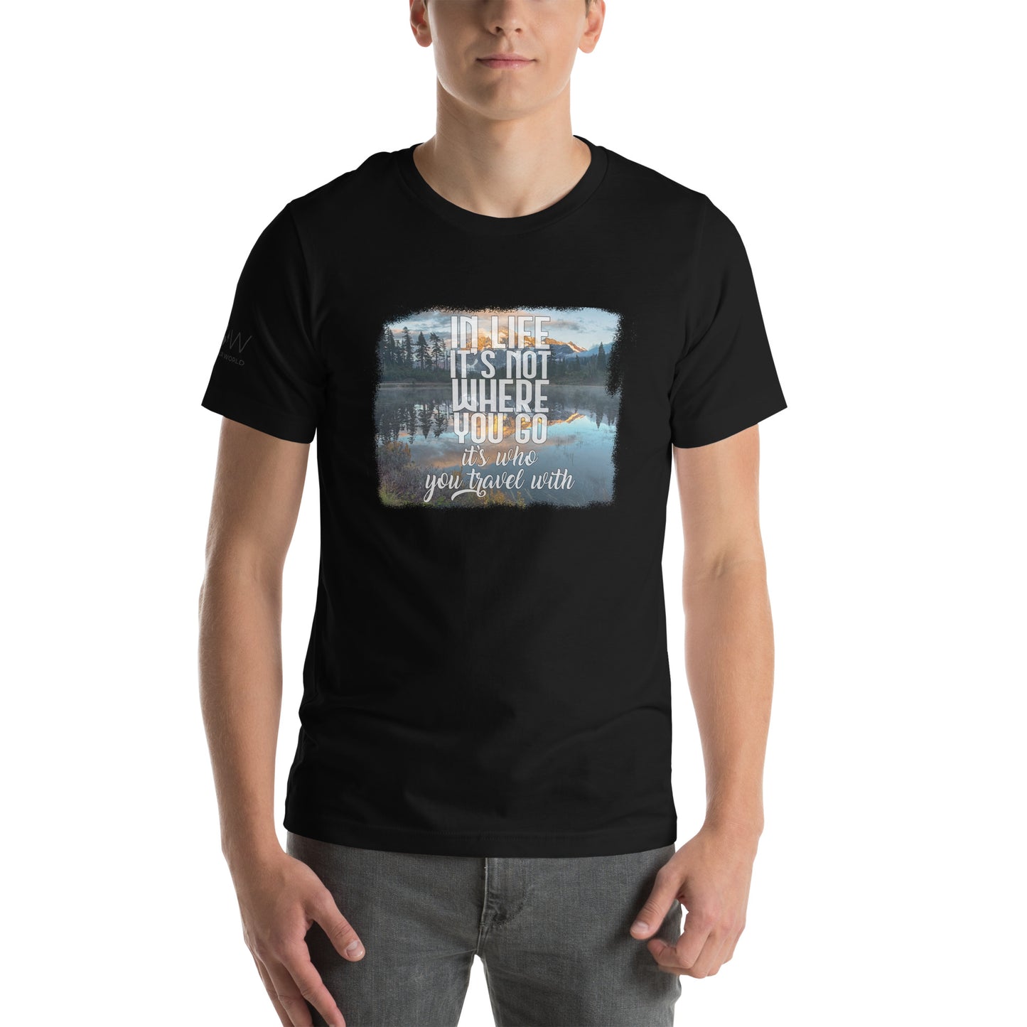 It’s Who You Travel With Men's Motivational Black T-Shirt