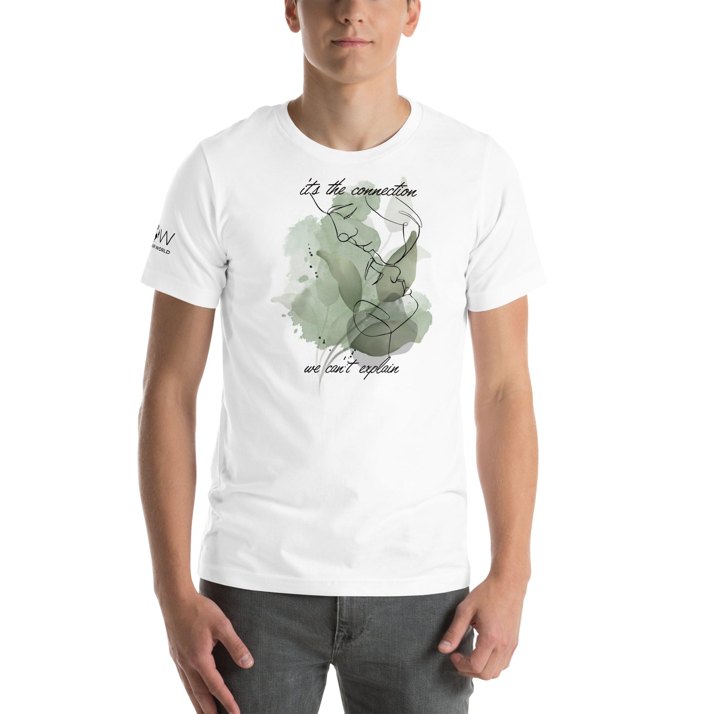 It’s the Connection We Can’t Explain – Botanical Line Art Edition White Motivational Men's T-Shirt