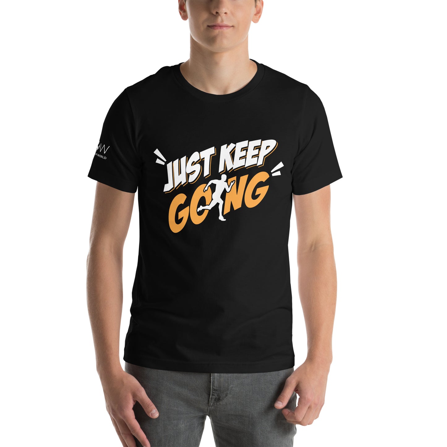 Just Keep Going Men’s Motivational Black T-Shirt