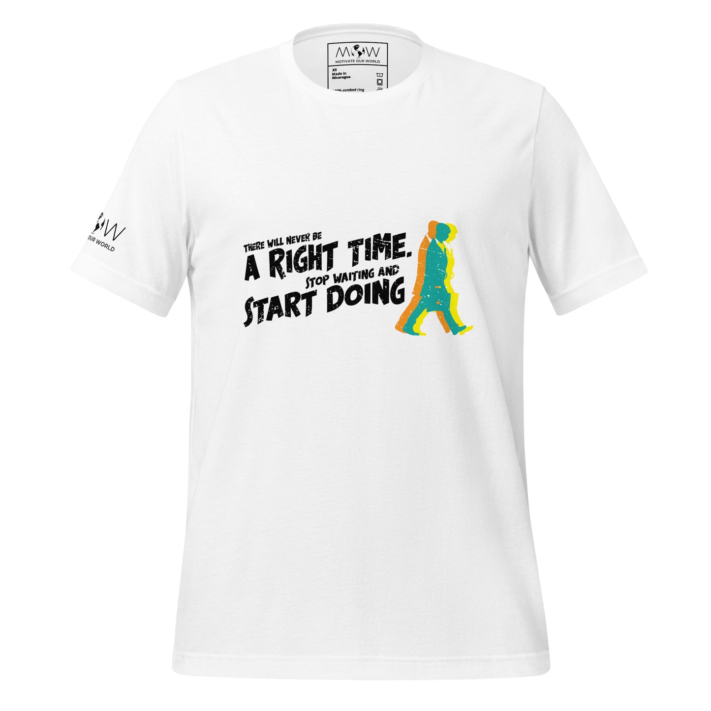 Keep Moving Forward Men's Motivational White T-Shirt