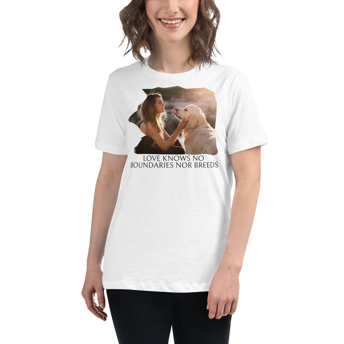 Love Knows No Boundaries White Motivational Women’s T-Shirt Lifestyle