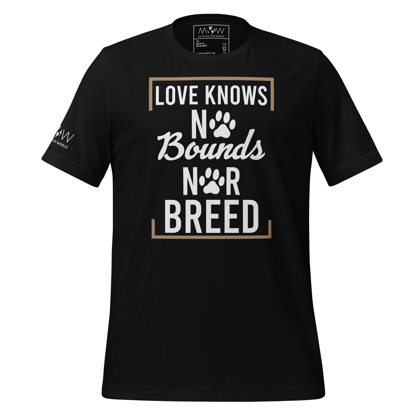 Love Knows No Bounds Men's Motivational Black T-Shirt