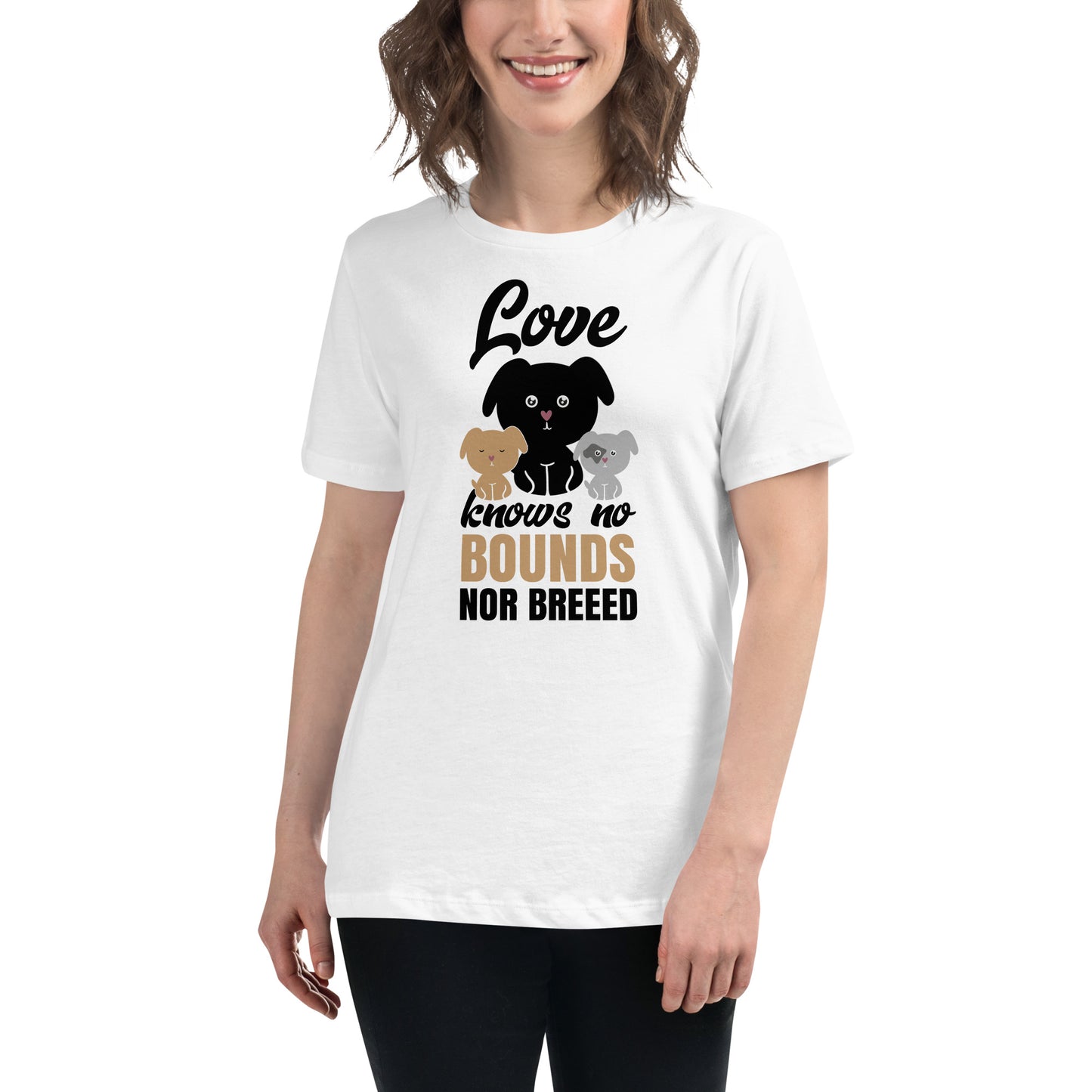 Love Knows No Bounds White Motivational Women’s T-Shirt Lifestyle