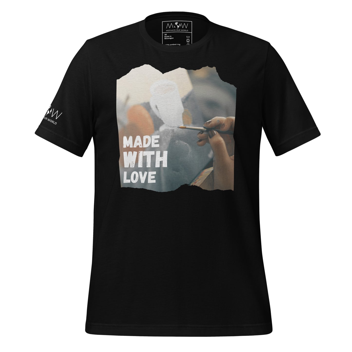 Made With Love - Canvas Edition Black Motivational Men's T-Shirt