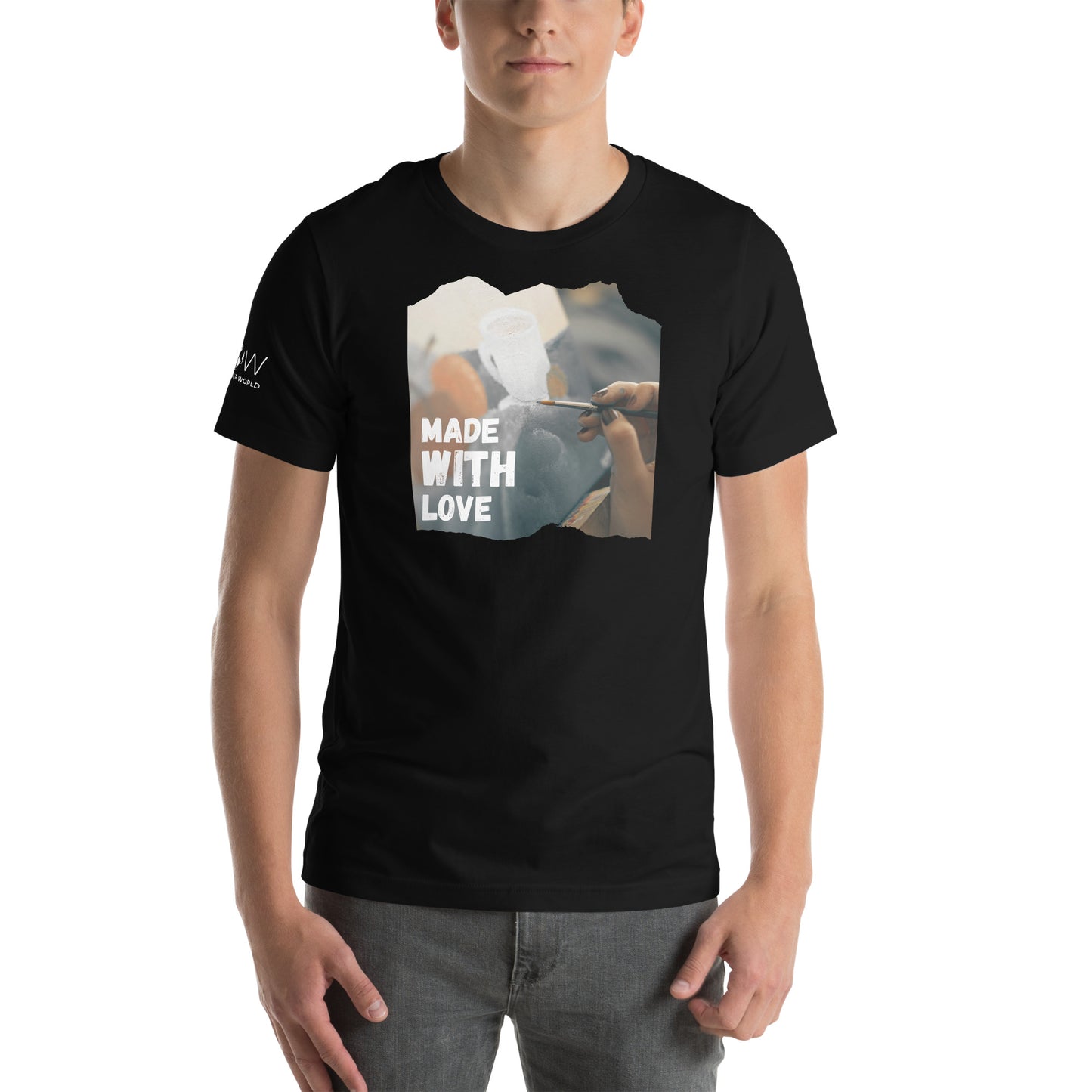 Made With Love - Canvas Edition Black Motivational Men's T-Shirt