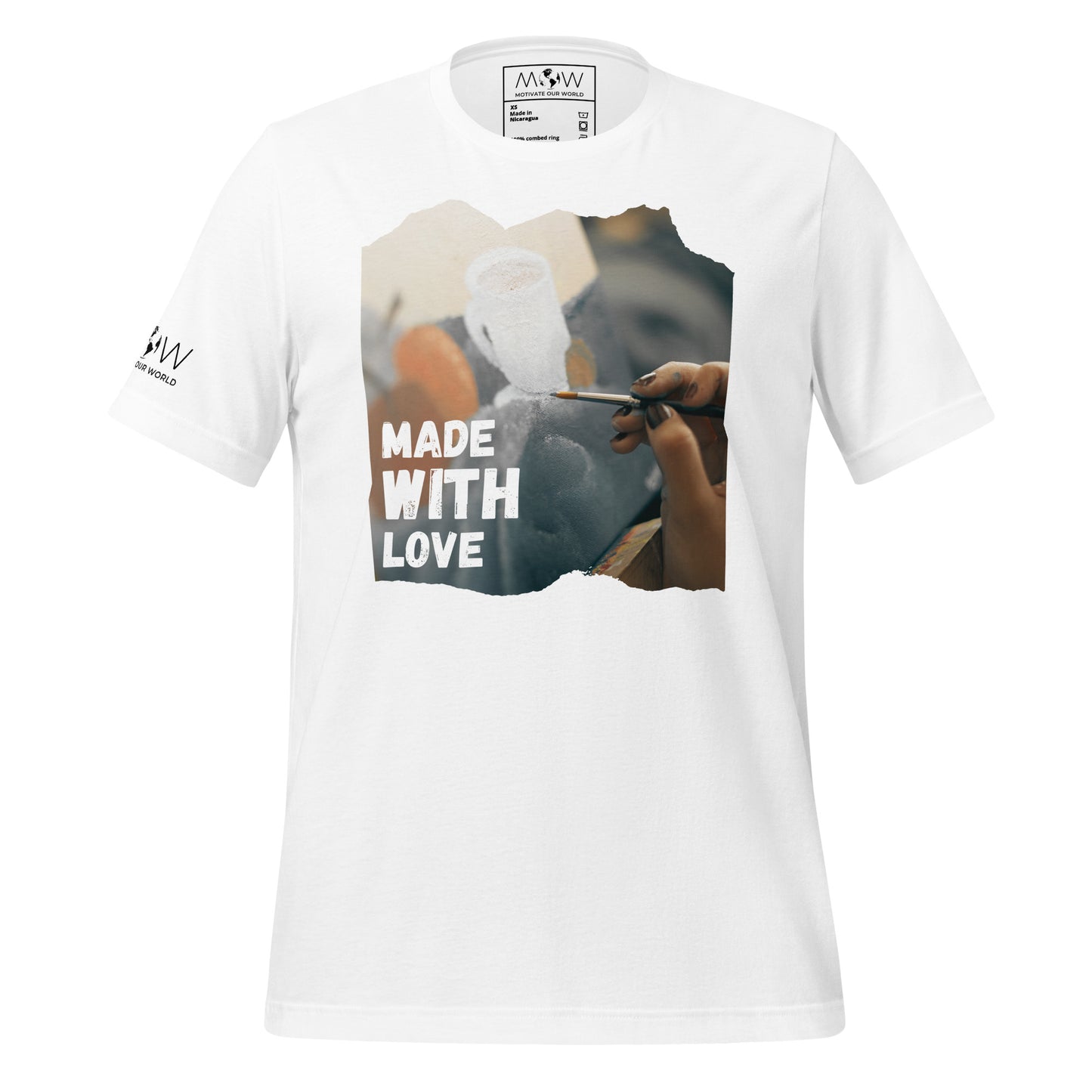 Made With Love - Canvas Edition White Motivational Men's T-Shirt