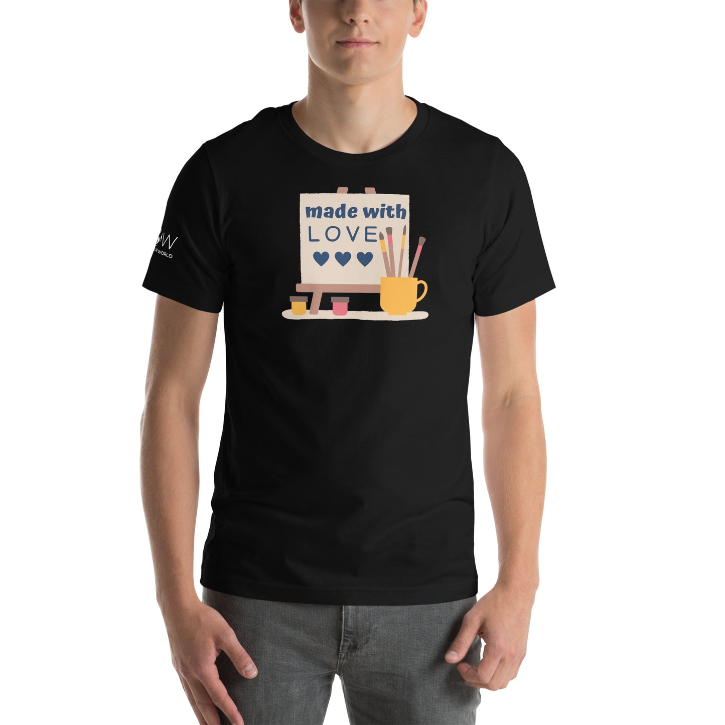Made With Love - Studio Edition Black Motivational Men's T-Shirt