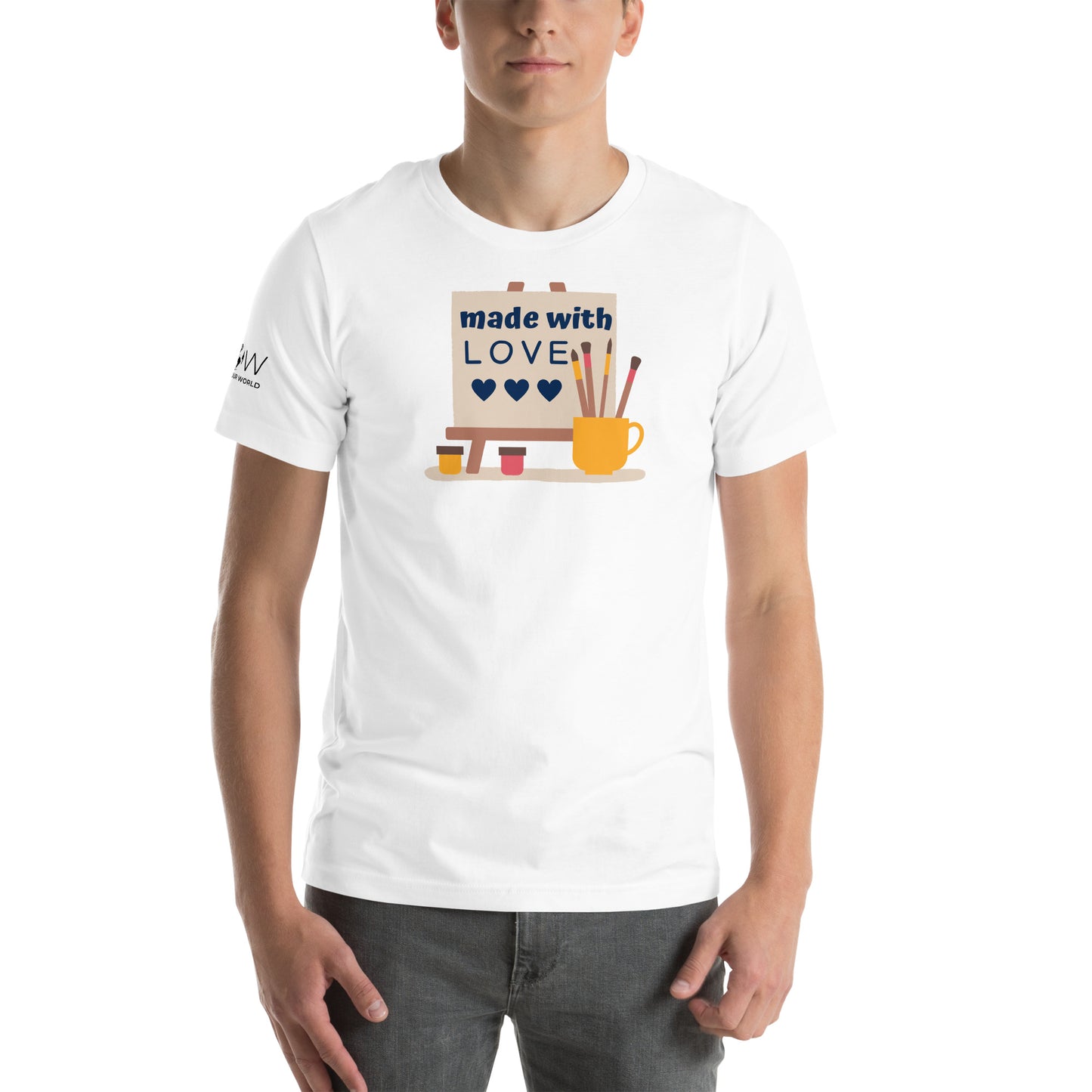 Made With Love - Studio Edition White Motivational Men's T-Shirt