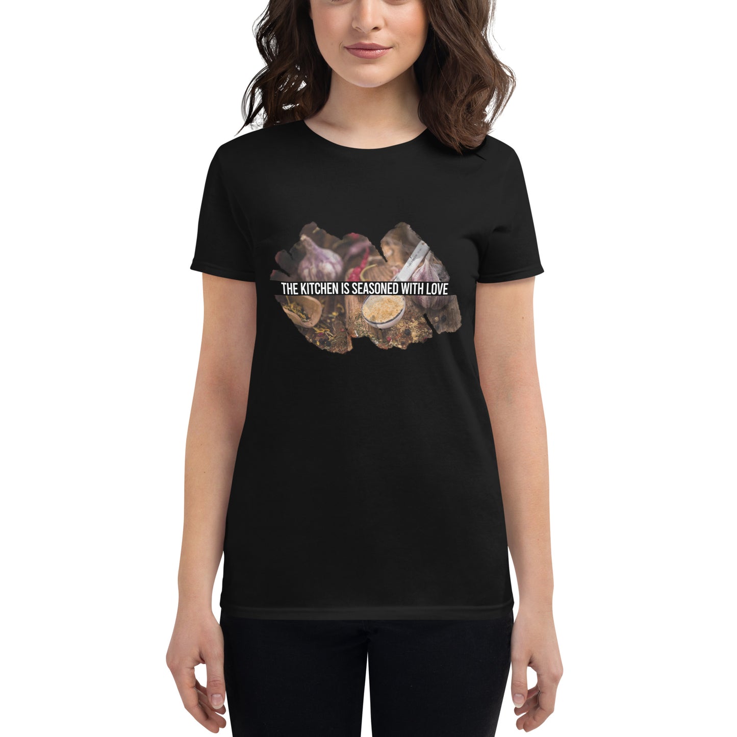 Made with Love and Spices Women’s Motivational Black T-Shirt