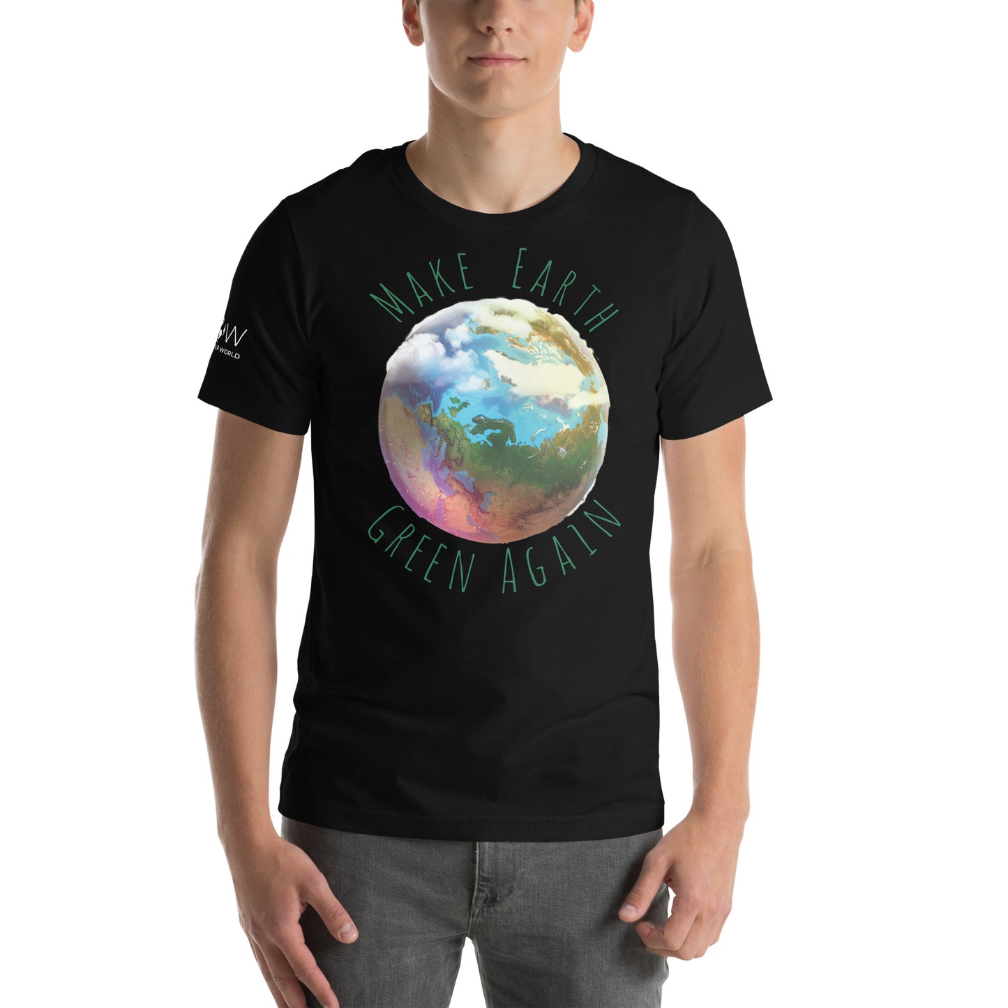 Make Earth Green Again Men's Motivational Black T-Shirt