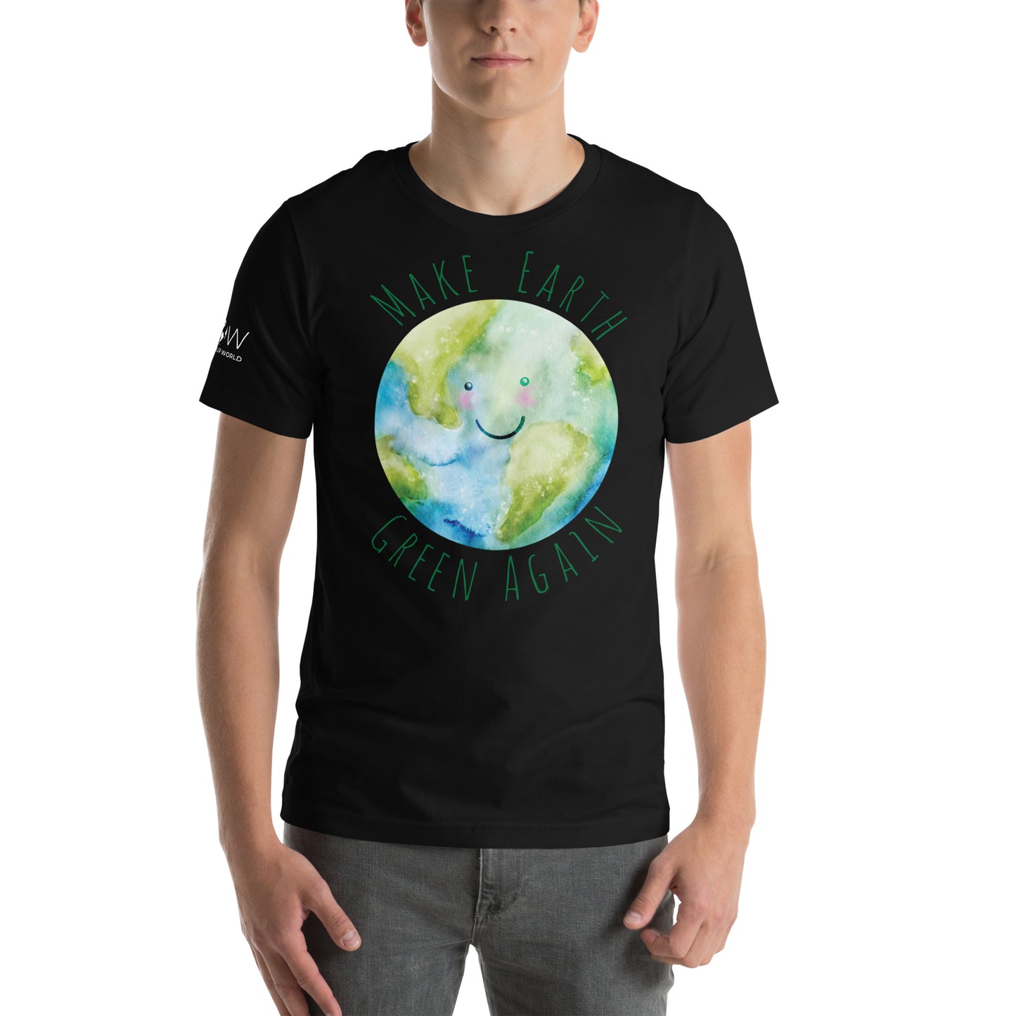 "Make Earth Green Again" Men's Motivational Black T-Shirt