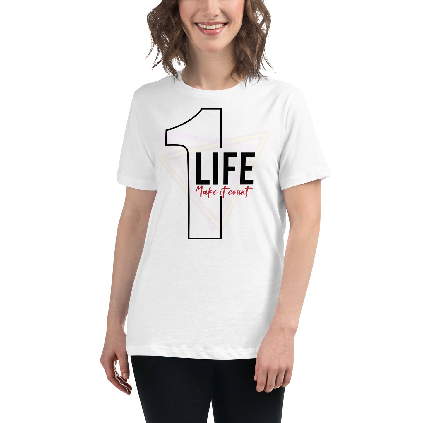 Make It Count White Motivational Women’s T-Shirt Lifestyle