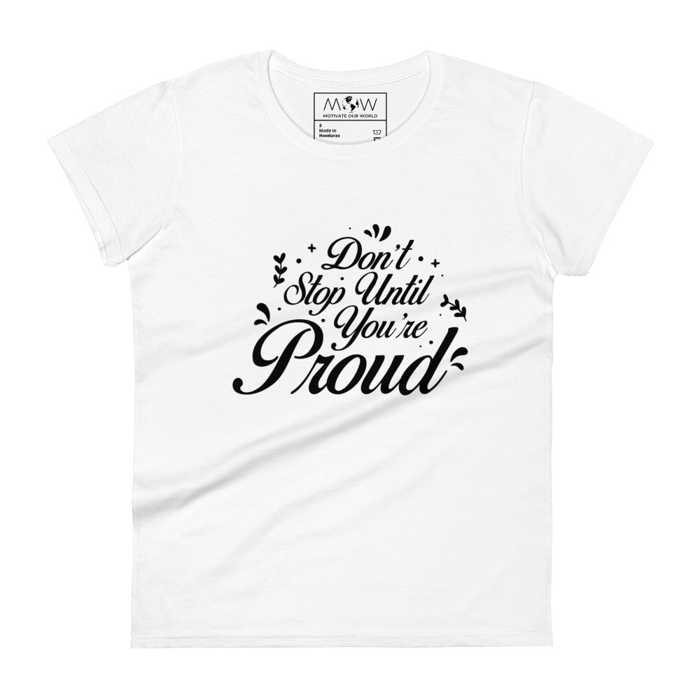 Make It Happen Women’s Motivational White T-Shirt