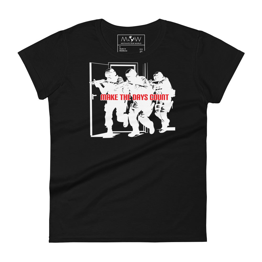 Make the Days Count Women’s Motivational Black T-Shirt