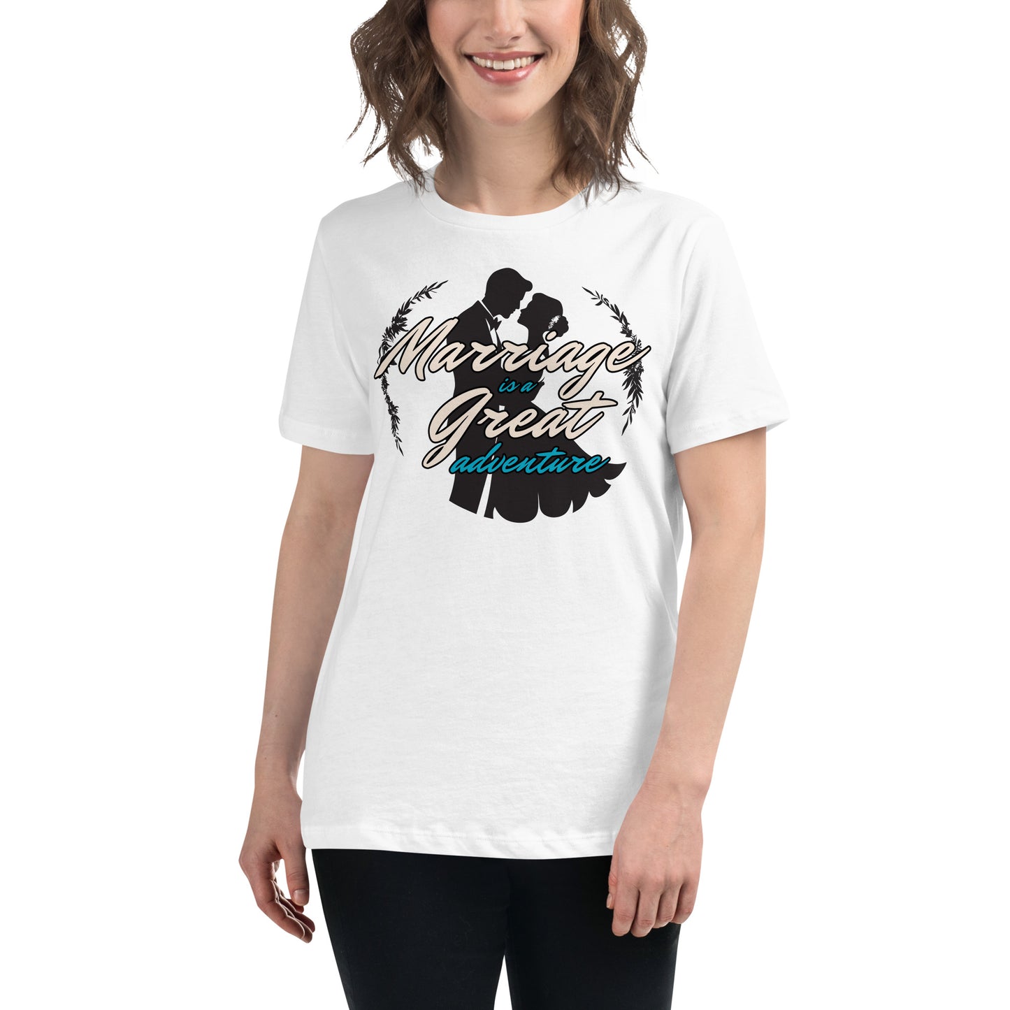 Marriage Is a Great Adventure – Retro Romance Edition White Motivational Women’s T-Shirt Lifestyle