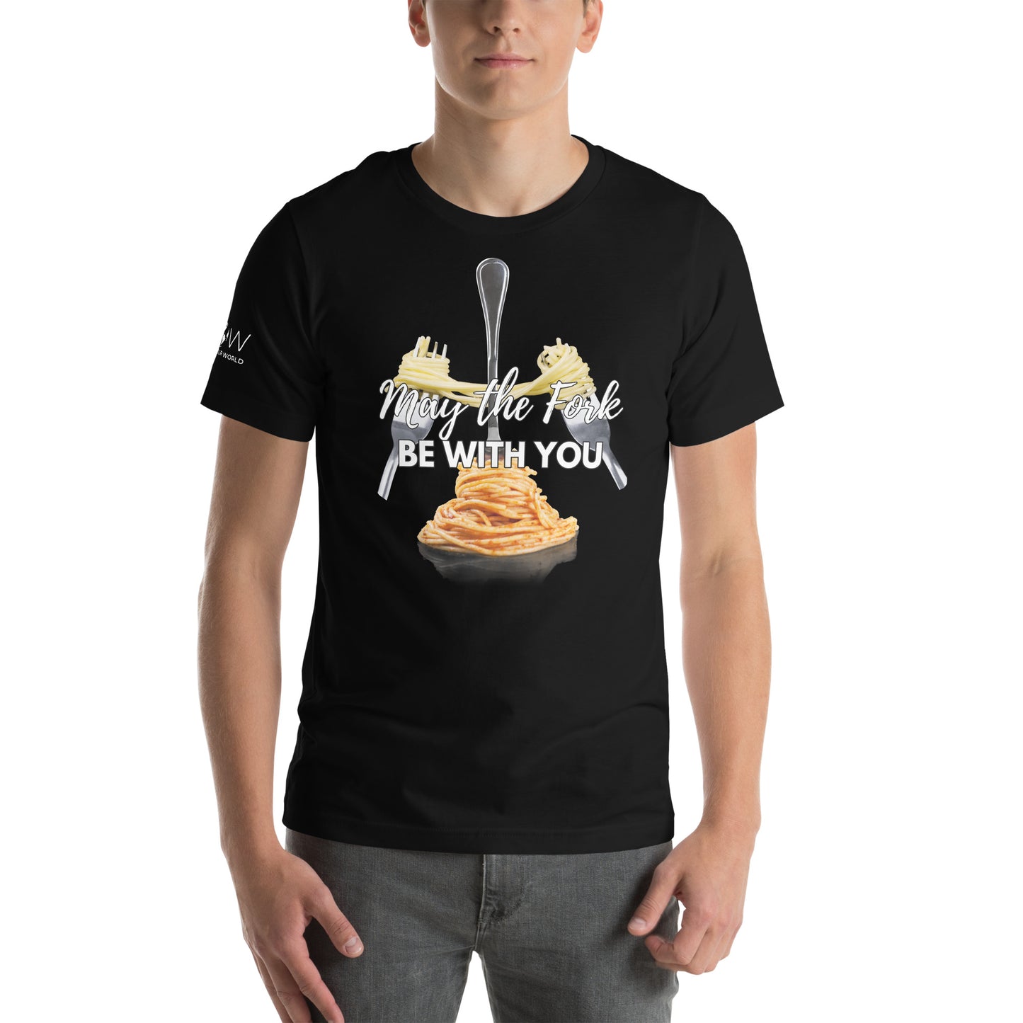 May the Fork Be With You Men's Motivational Black T-Shirt