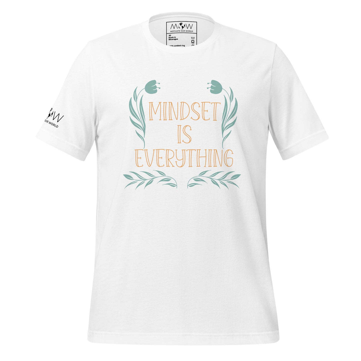 Mindset is Everything II Men's Motivational White T-Shirt