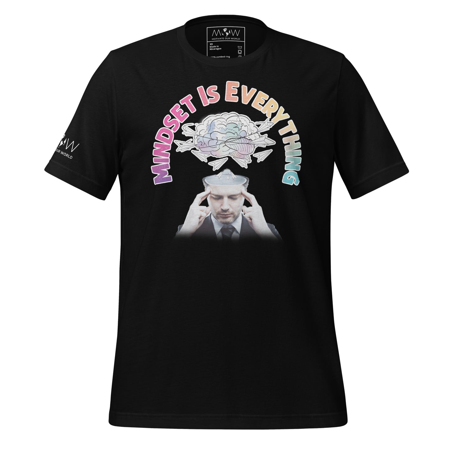 Mindset is Everything IV Men's Motivational Black T-Shirt