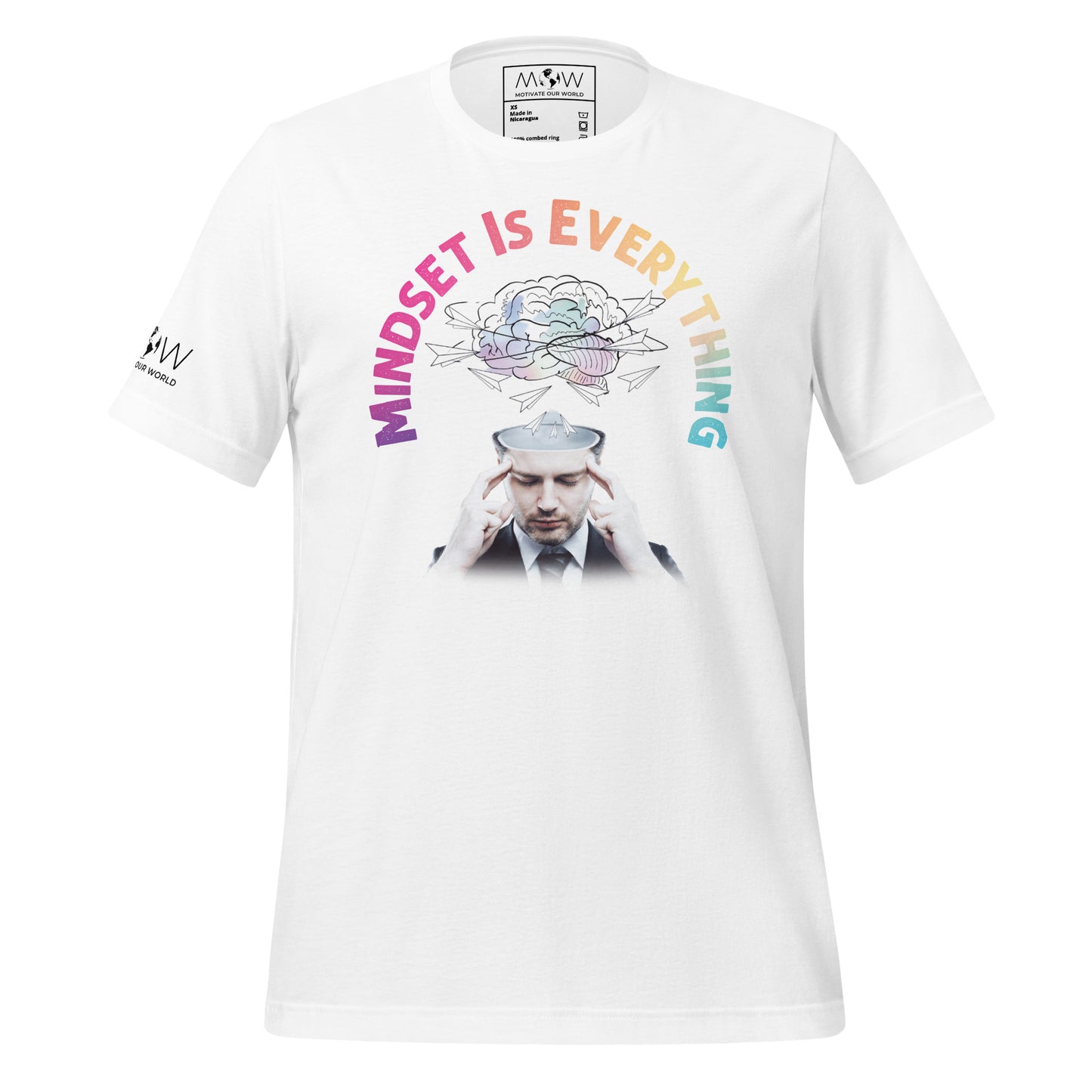 Mindset is Everything IV Men's Motivational White T-Shirt