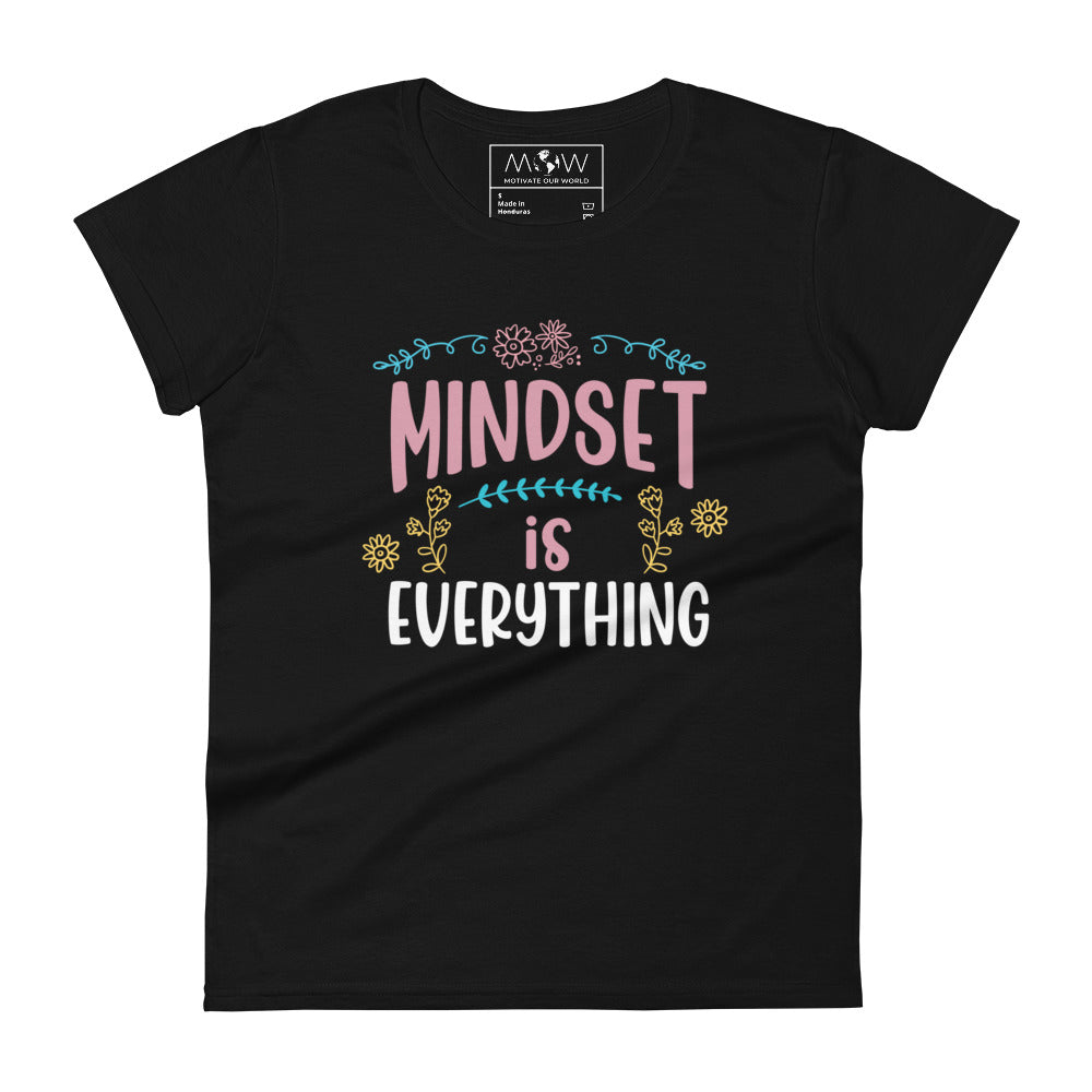 Mindset is Everything Women’s Motivational Black T-Shirt